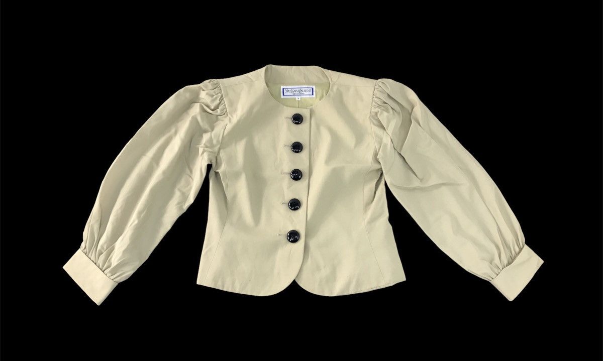 image of Designer YVES Saint Laurent Diffusion Femme Simple Crop Coat Jacket, Women's (Size Medium)