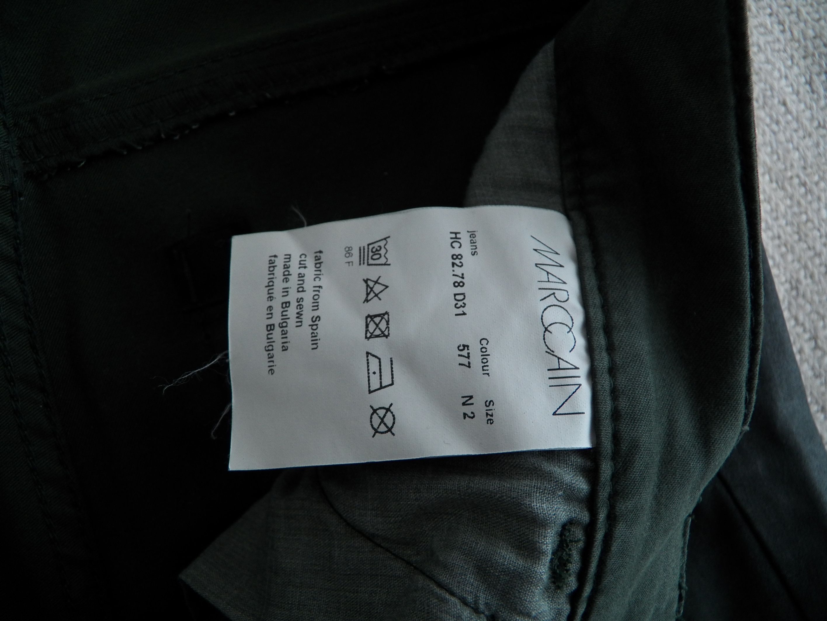 Other Marc Cain Jeans N2 Dark Green Coated Finish Skinny Mid Rise Size 28" / US 6 / IT 42 - 5 Thumbnail