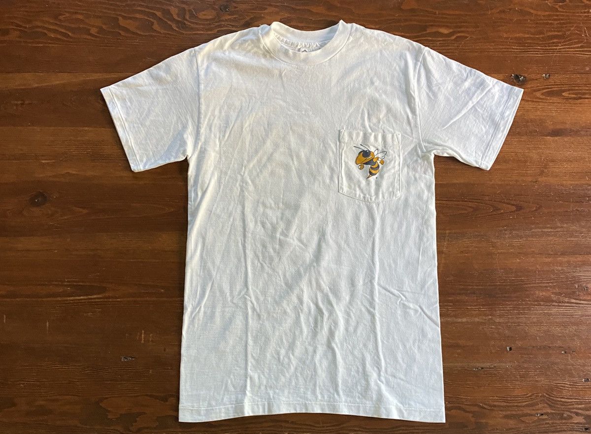 NCAA Vintage 90’s Georgia Tech Single Stitch Pocket Tee Size US M / EU 48-50 / 2 - 2 Thumbnail