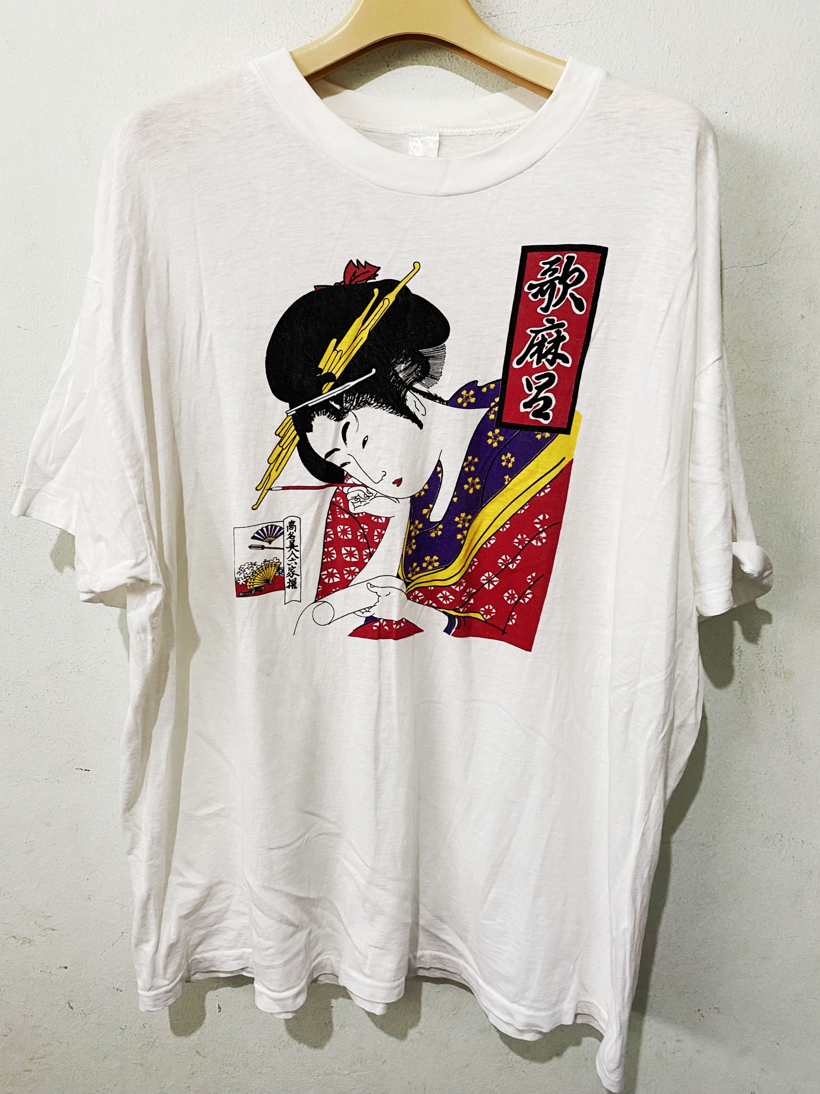 image of Vintage 90's Geisha Japanese Shirt, Men's (Size XL)