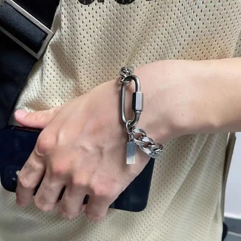 Jewelry Stainless Steel Cuba Chain Bracelet Size ONE SIZE - 1 Thumbnail