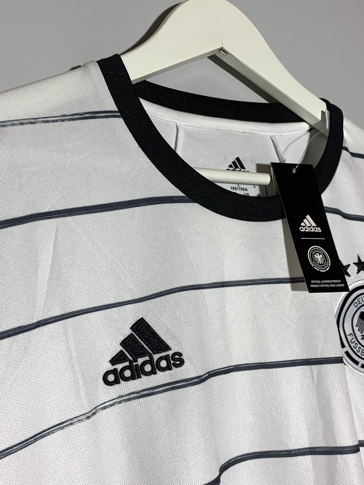 Adidas Germany Adidas 2020 New Home Y2k Streetwear Football Shirt Size US L / EU 52-54 / 3 - 5 Thumbnail
