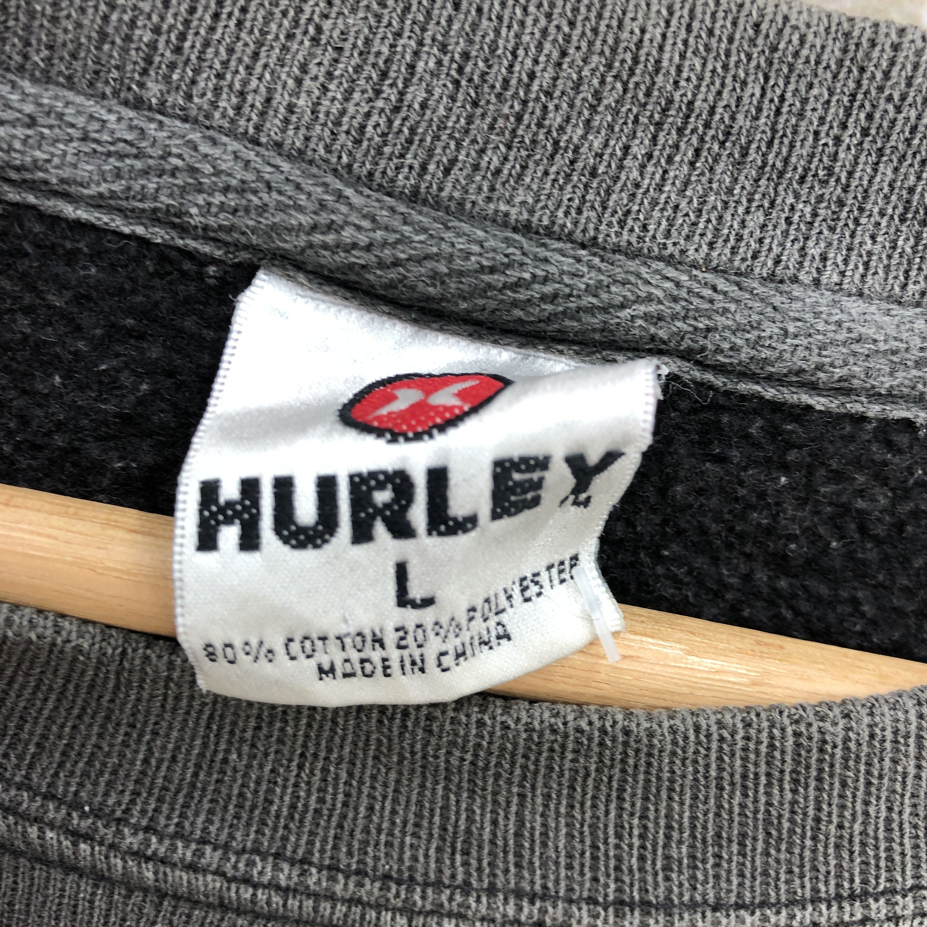 Hurley × Vintage Vintage 90s Hurley Sweater Skater Punk Sweatshirt Jumper Size US L / EU 52-54 / 3 - 6 Thumbnail
