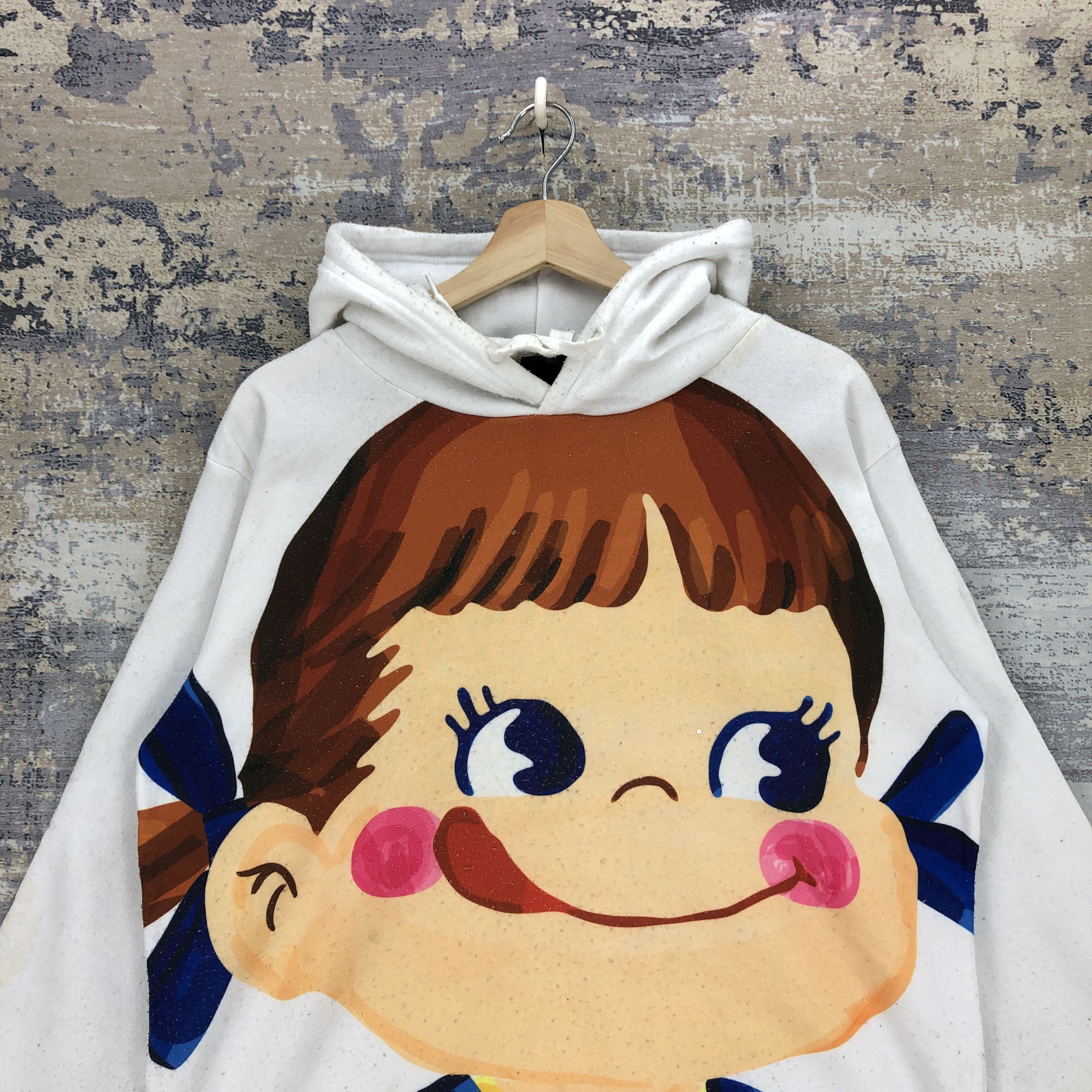 Japanese Brand × Vintage Vintage 2019 Milky Peko Chan Chocolate Hoodie Sweatshirt Size US L / EU 52-54 / 3 - 4 Thumbnail