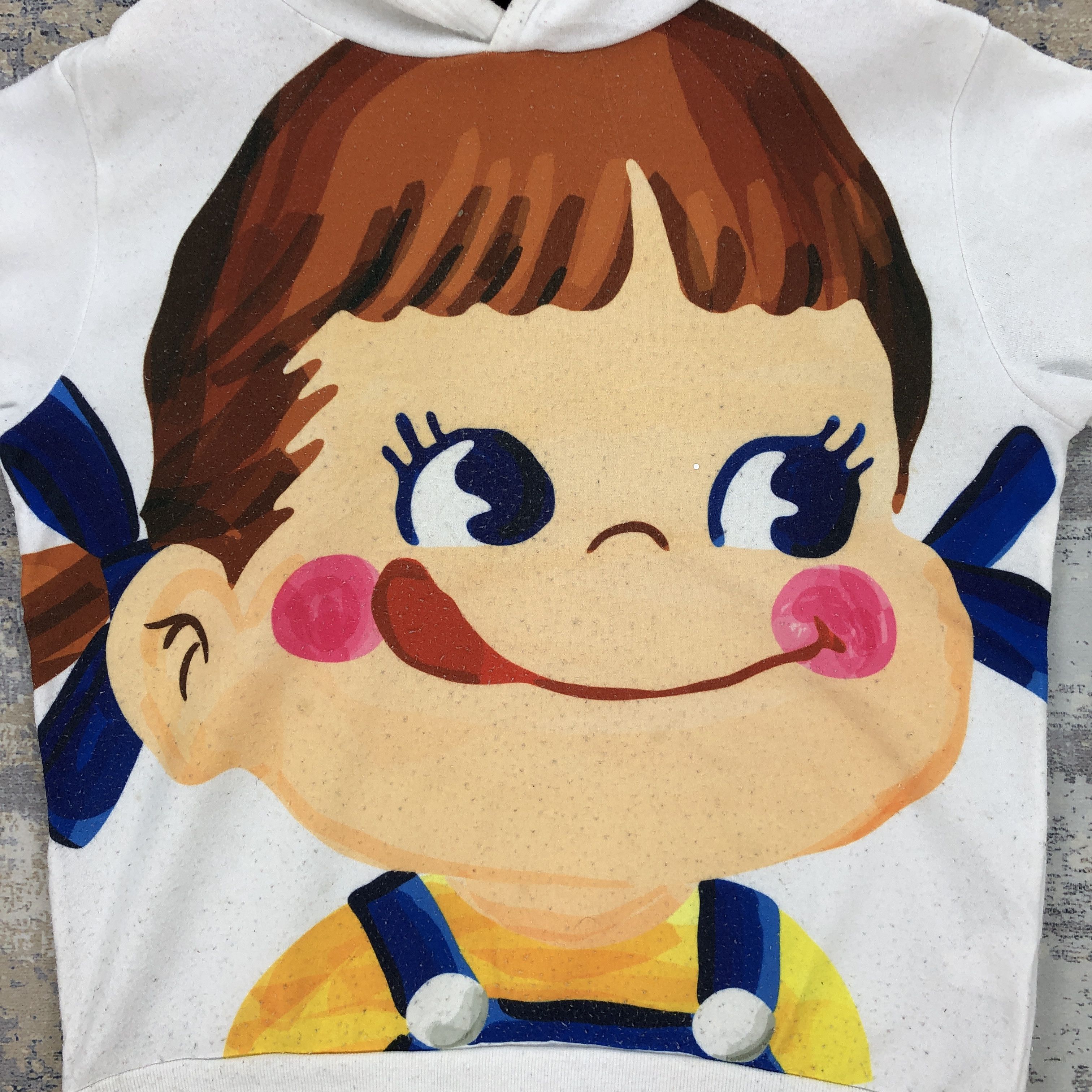 Japanese Brand × Vintage Vintage 2019 Milky Peko Chan Chocolate Hoodie Sweatshirt Size US L / EU 52-54 / 3 - 6 Thumbnail