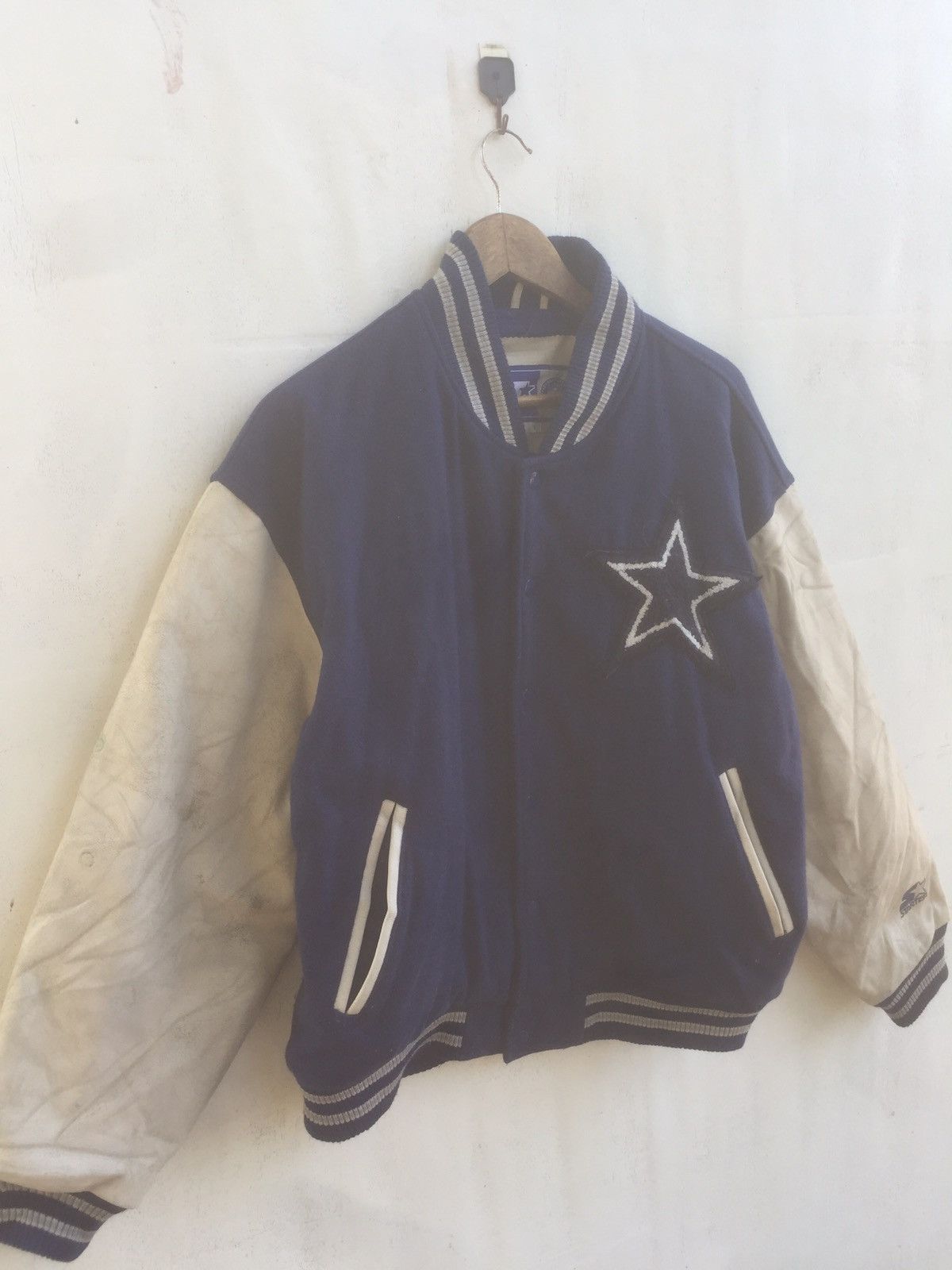 NFL COWBOYS STARTER NFL vintage 70s Sleeve Leather varsity Size US L / EU 52-54 / 3 - 2 Thumbnail
