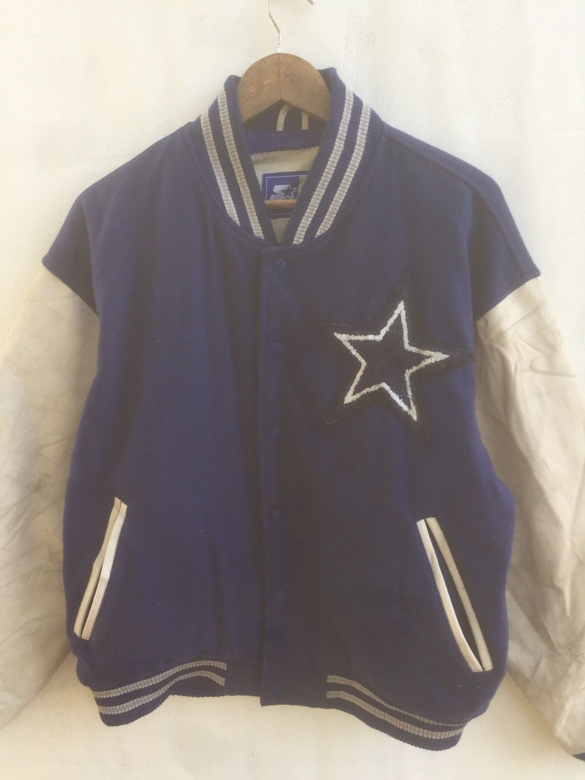NFL COWBOYS STARTER NFL vintage 70s Sleeve Leather varsity Size US L / EU 52-54 / 3 - 5 Thumbnail