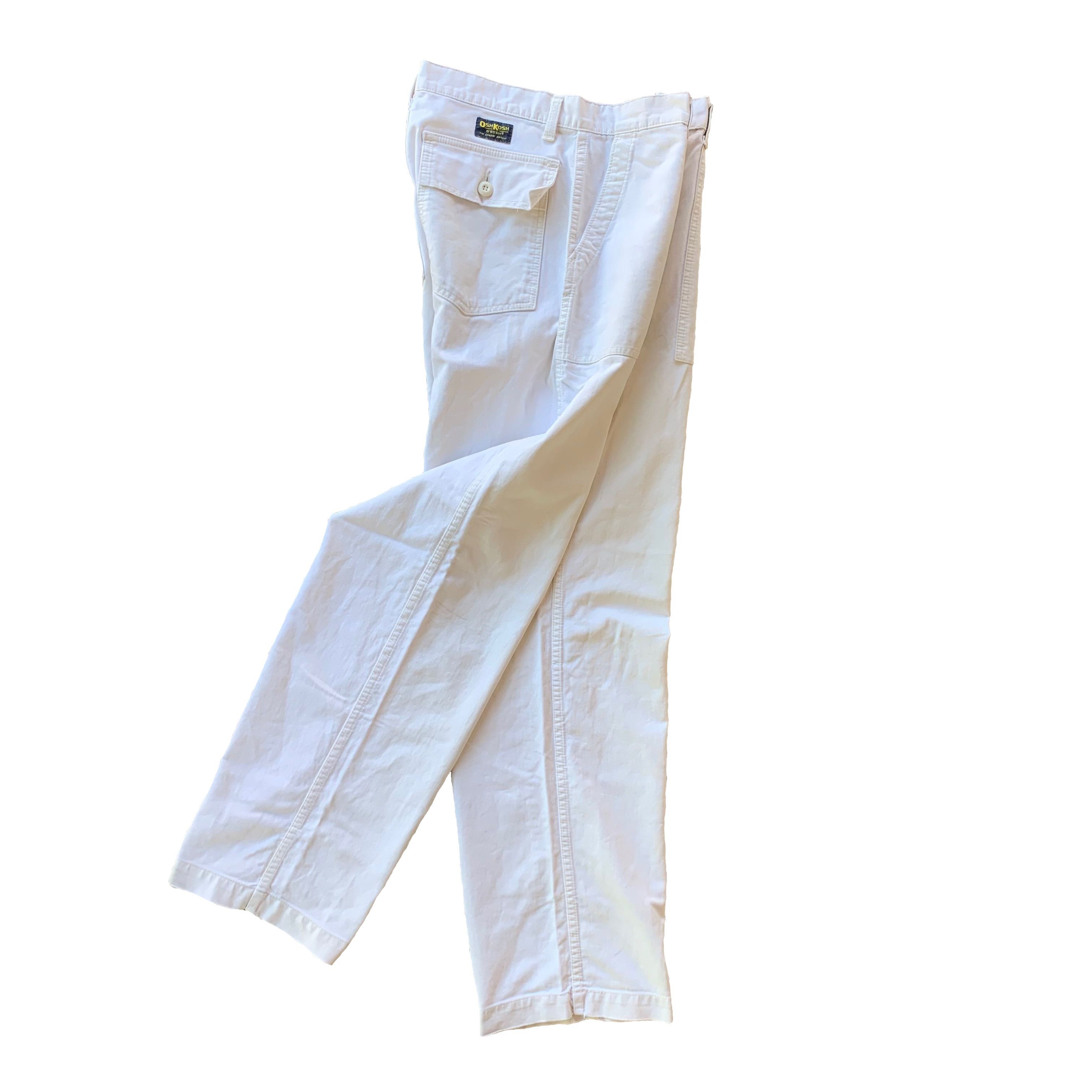 image of Oshkosh Fatigue Pants in White/Cream, Men's (Size 32)