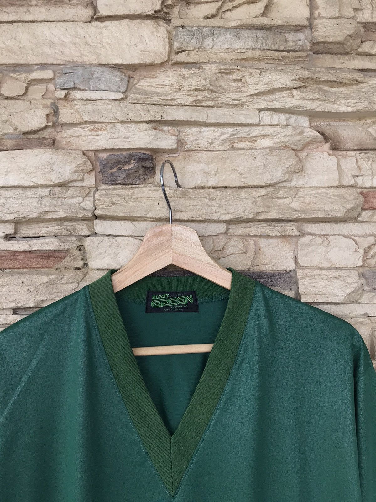 Japanese Brand Vintage Beaut Green by Sliver Ox V Neck Sweatshirts Size US L / EU 52-54 / 3 - 3 Thumbnail
