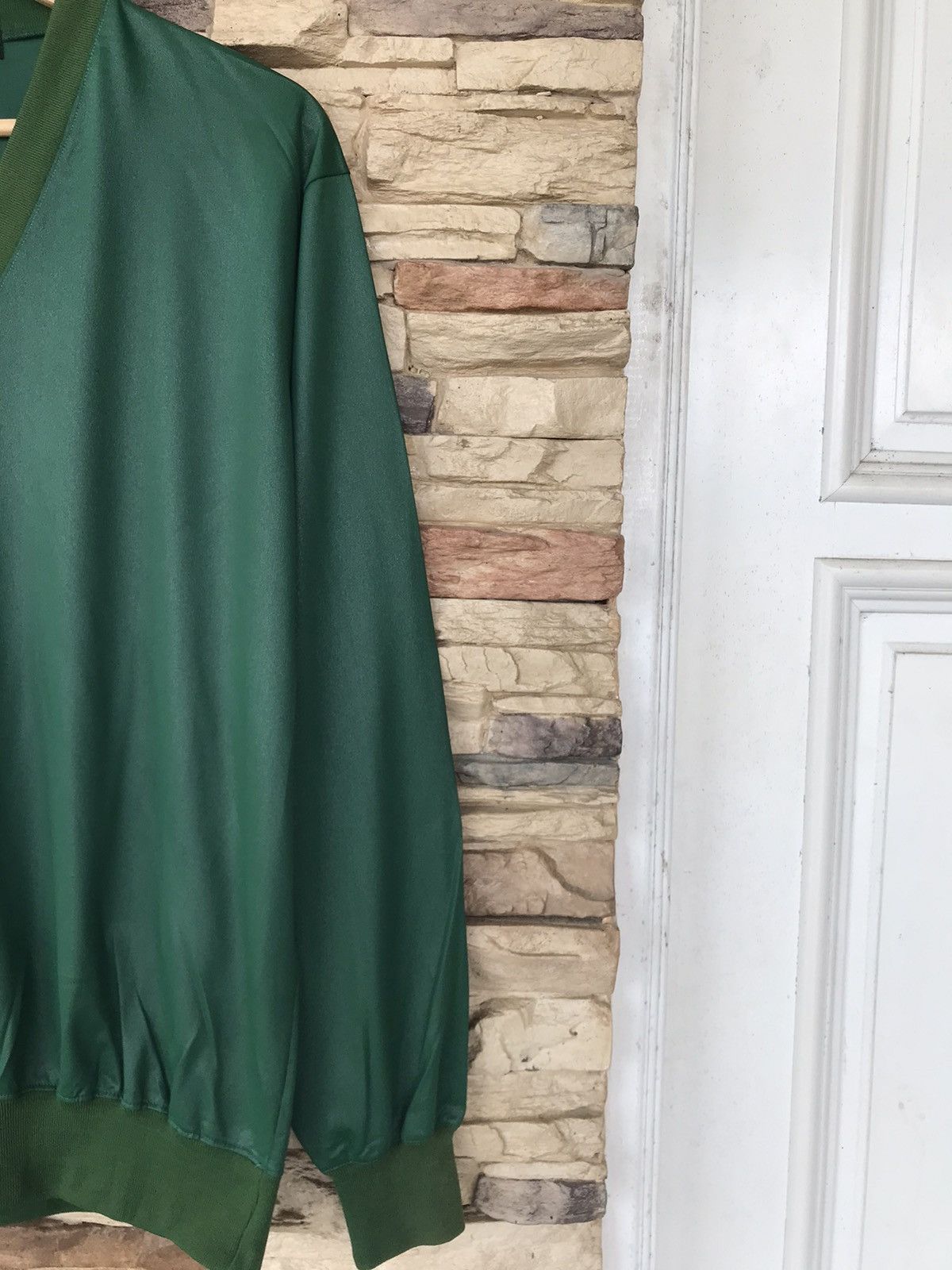 Japanese Brand Vintage Beaut Green by Sliver Ox V Neck Sweatshirts Size US L / EU 52-54 / 3 - 4 Thumbnail
