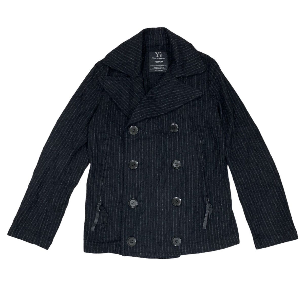 YOHJI YAMAMOTO 1990s BLACK WOOL DOUBLE BREASTED JACKET