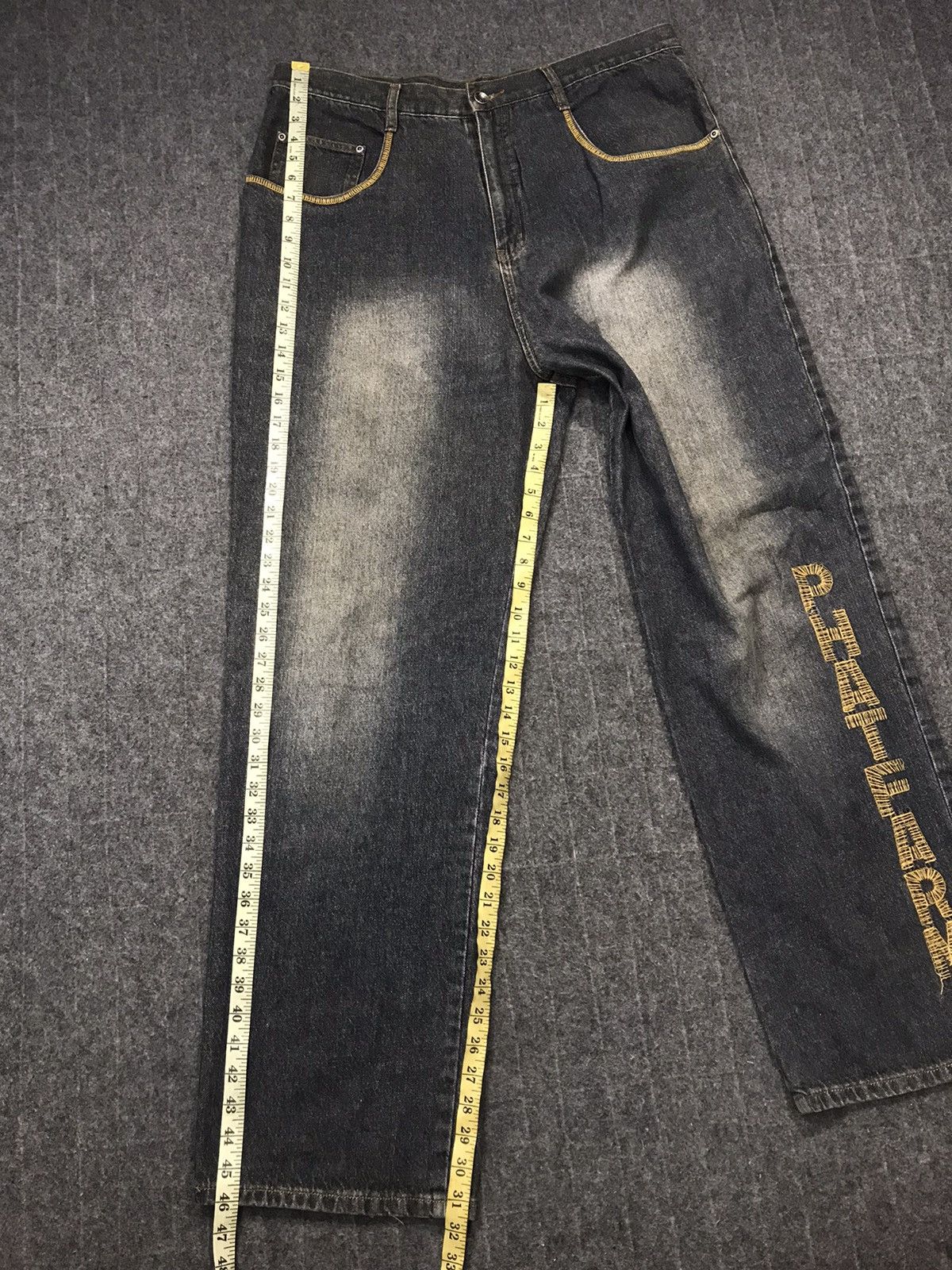 Japanese Brand × Vintage Phat Farm Jeans Faded Denim Jeans Indigo Straight Cut Size US 36 / EU 52 - 12 Thumbnail