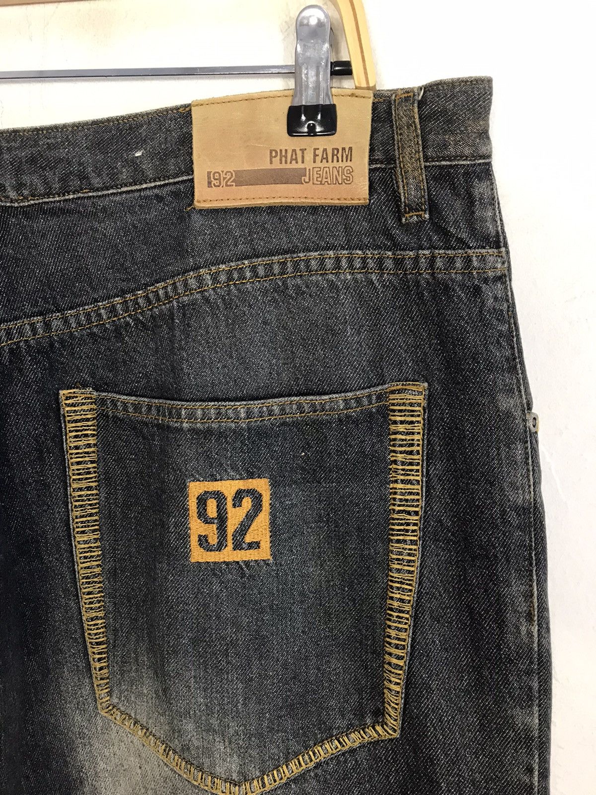 Japanese Brand × Vintage Phat Farm Jeans Faded Denim Jeans Indigo Straight Cut Size US 36 / EU 52 - 8 Thumbnail