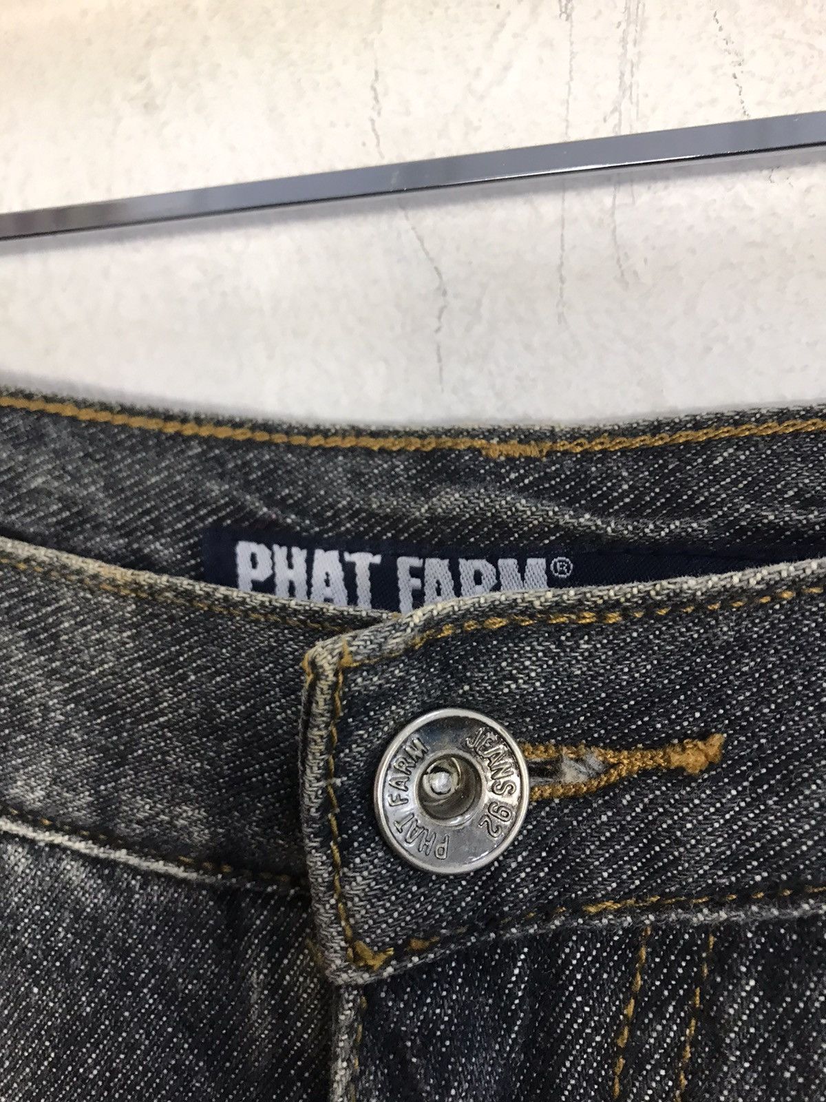 Japanese Brand × Vintage Phat Farm Jeans Faded Denim Jeans Indigo Straight Cut Size US 36 / EU 52 - 6 Thumbnail