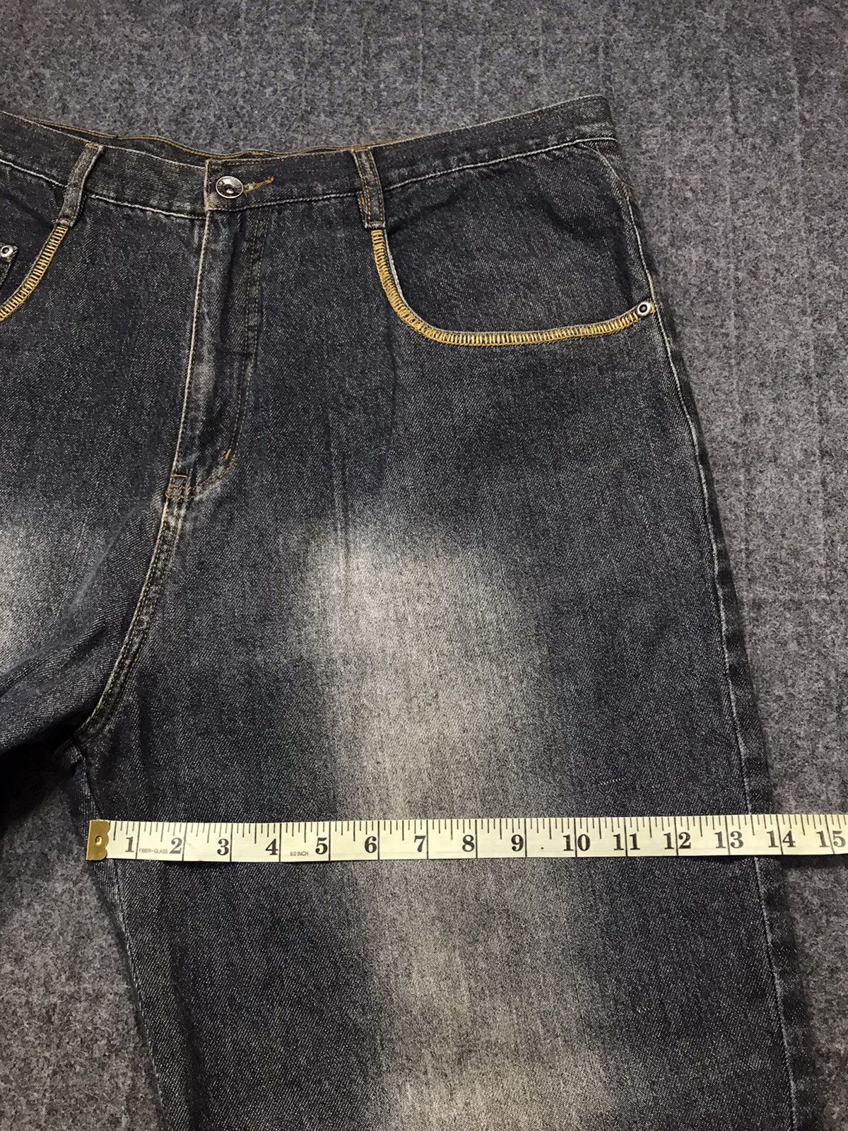 Japanese Brand × Vintage Phat Farm Jeans Faded Denim Jeans Indigo Straight Cut Size US 36 / EU 52 - 13 Thumbnail