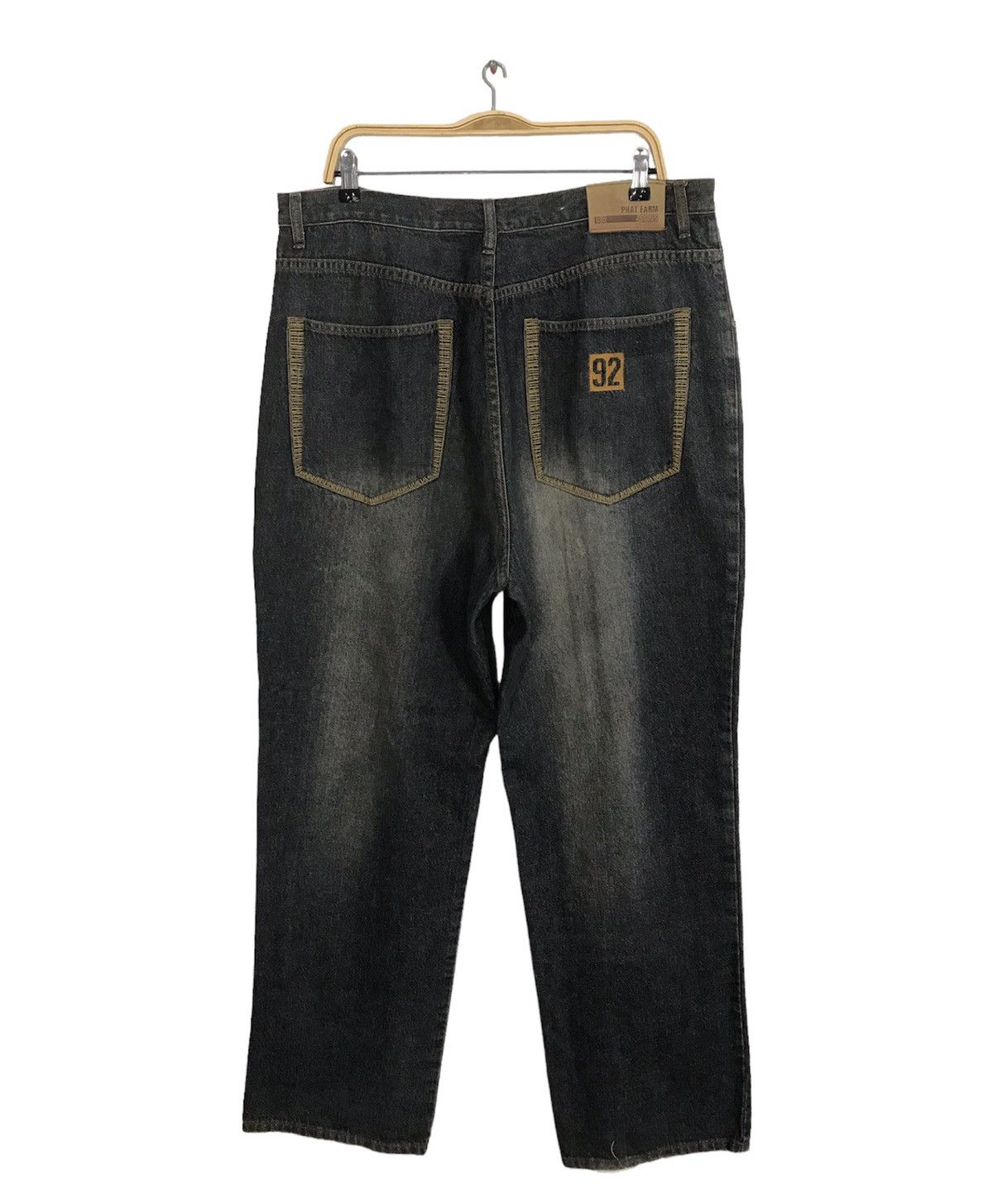 Japanese Brand × Vintage Phat Farm Jeans Faded Denim Jeans Indigo Straight Cut Size US 36 / EU 52 - 2 Thumbnail