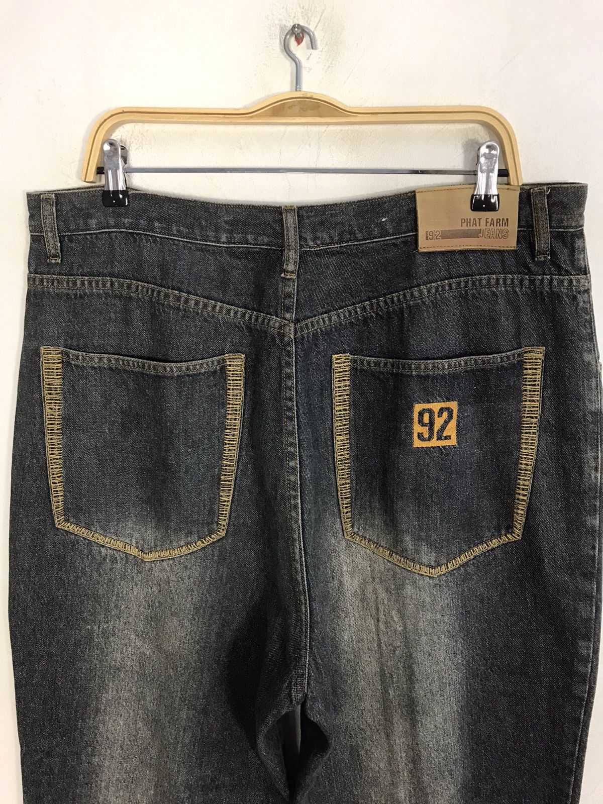 Japanese Brand × Vintage Phat Farm Jeans Faded Denim Jeans Indigo Straight Cut Size US 36 / EU 52 - 7 Thumbnail