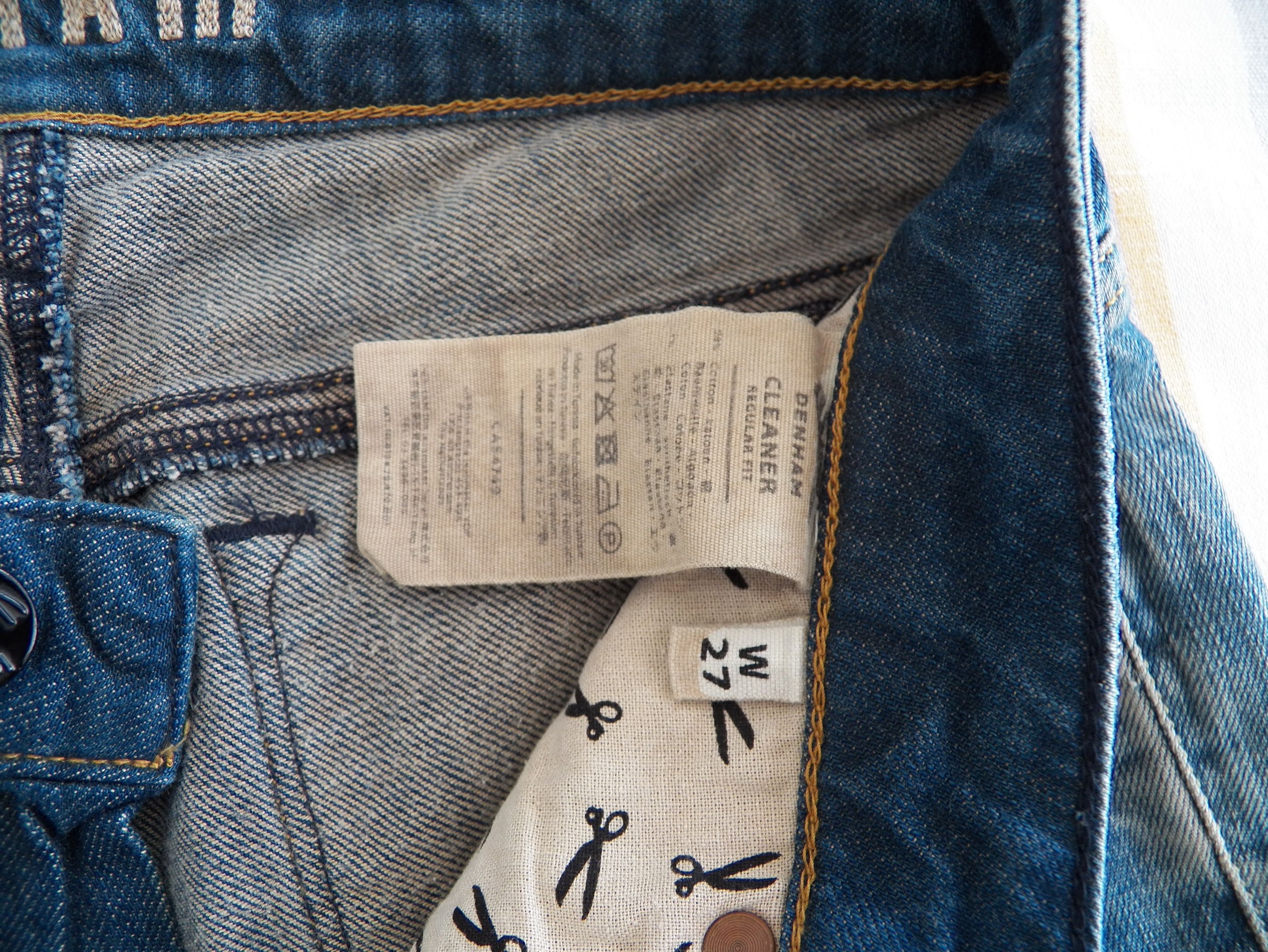 DENHAM Denham Cleaner Regular Fit Jeans W27 L34 Washed Blue CBF Size 27" / US 4 / IT 40 - 5 Thumbnail
