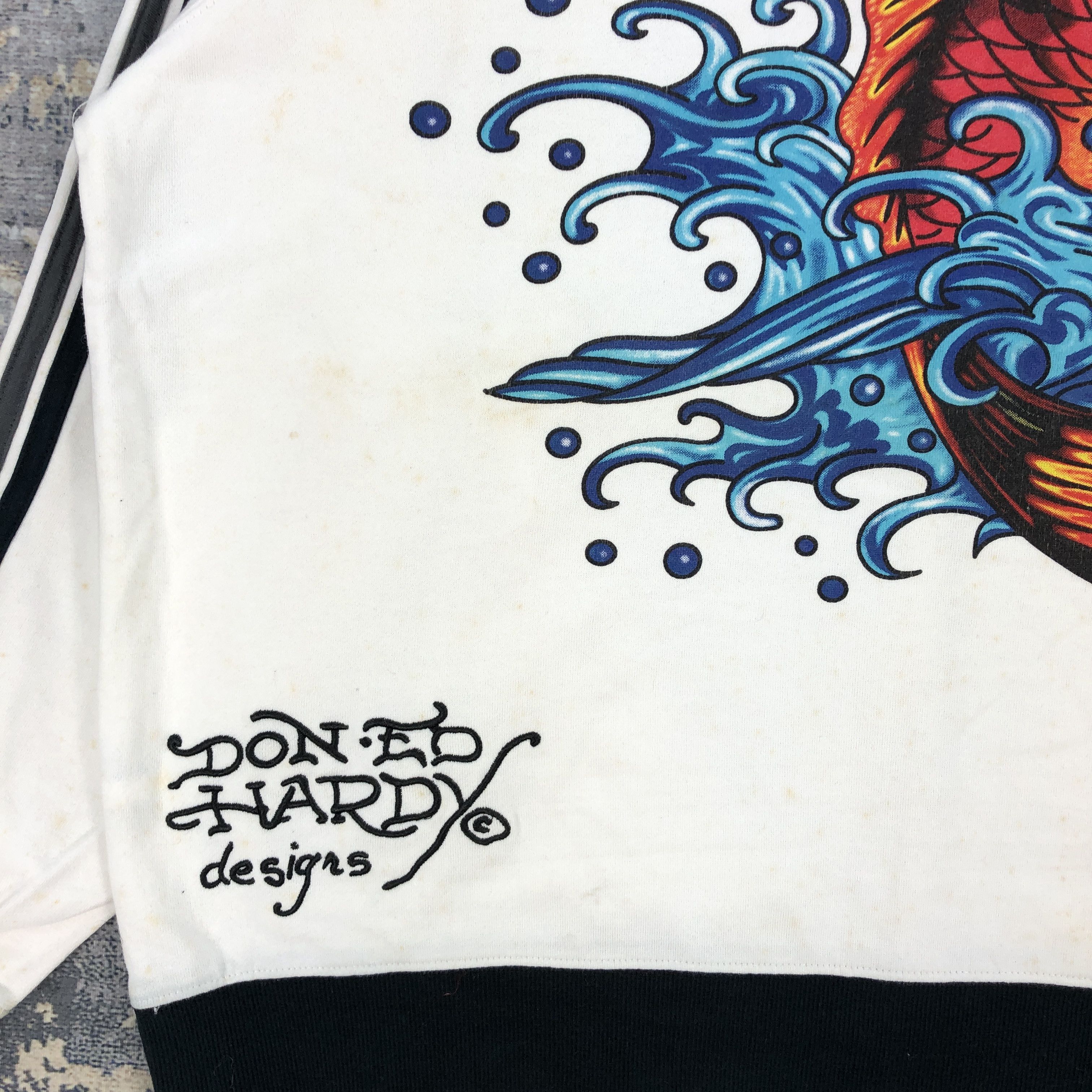 Christian Audigier × Ed Hardy × Vintage Ed Hardy Sweater Koi Fish Sukajan Ed Hardy Sweater Size US XL / EU 56 / 4 - 8 Thumbnail