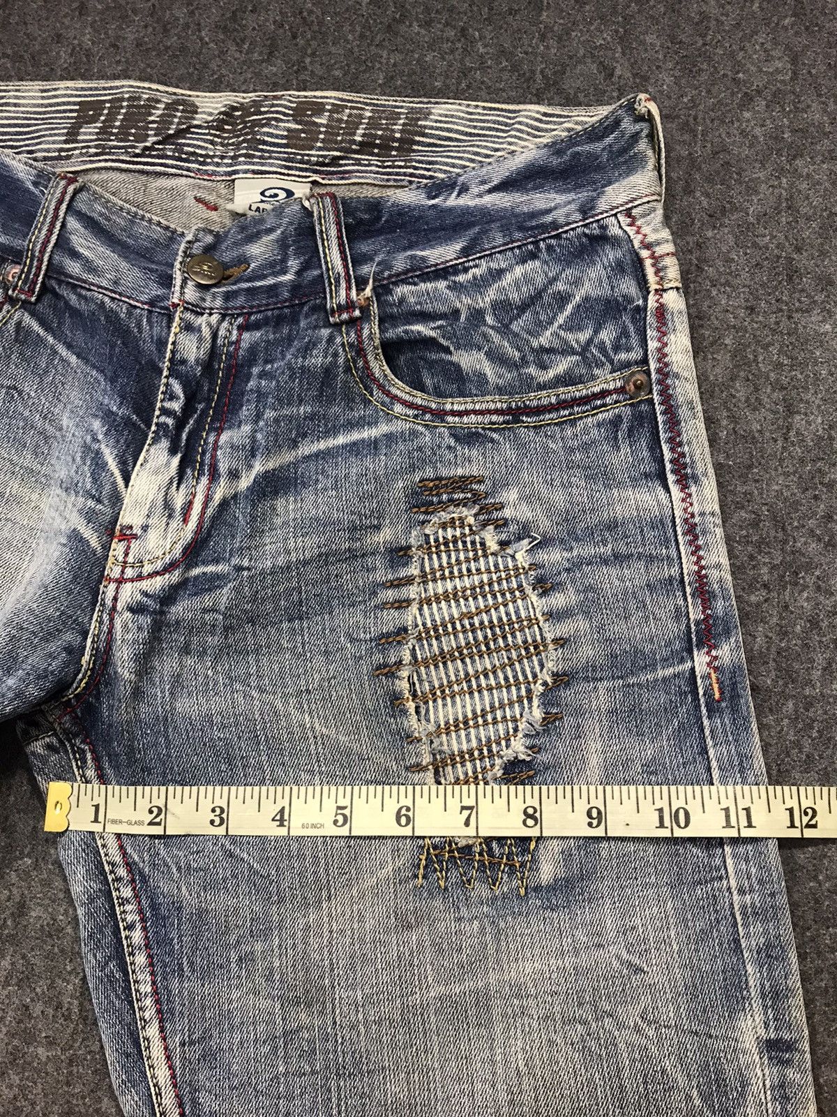 Japanese Brand × Vintage Piko Aloha Surf Distressed Denim Jeans Indigo Size US 32 / EU 48 - 16 Thumbnail