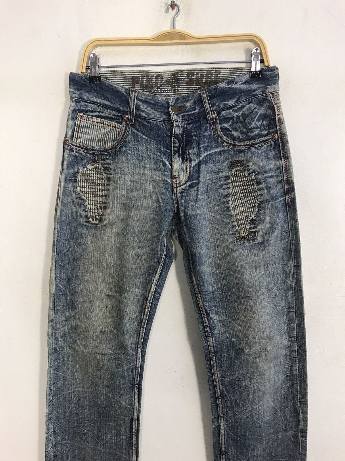 Japanese Brand × Vintage Piko Aloha Surf Distressed Denim Jeans Indigo Size US 32 / EU 48 - 3 Thumbnail
