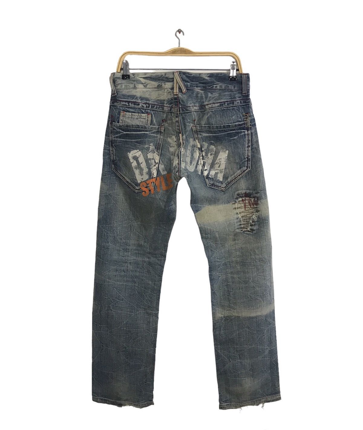 Japanese Brand × Vintage Piko Aloha Surf Distressed Denim Jeans Indigo Size US 32 / EU 48 - 2 Thumbnail