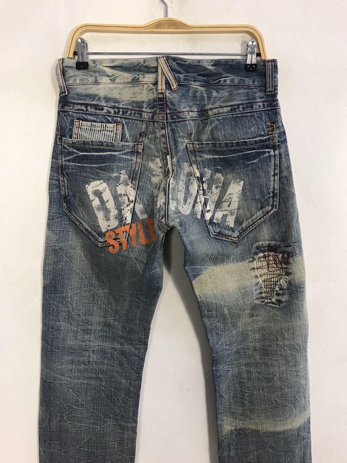 Japanese Brand × Vintage Piko Aloha Surf Distressed Denim Jeans Indigo Size US 32 / EU 48 - 4 Thumbnail