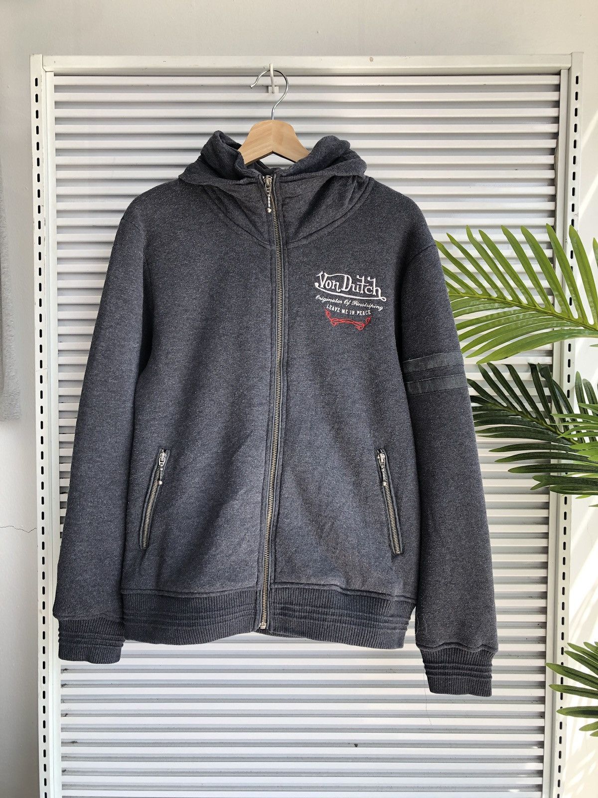 Japanese Brand Von Dutch Love Addict Sherpa Zipper Jacket Hoodie Size US M / EU 48-50 / 2 - 2 Thumbnail