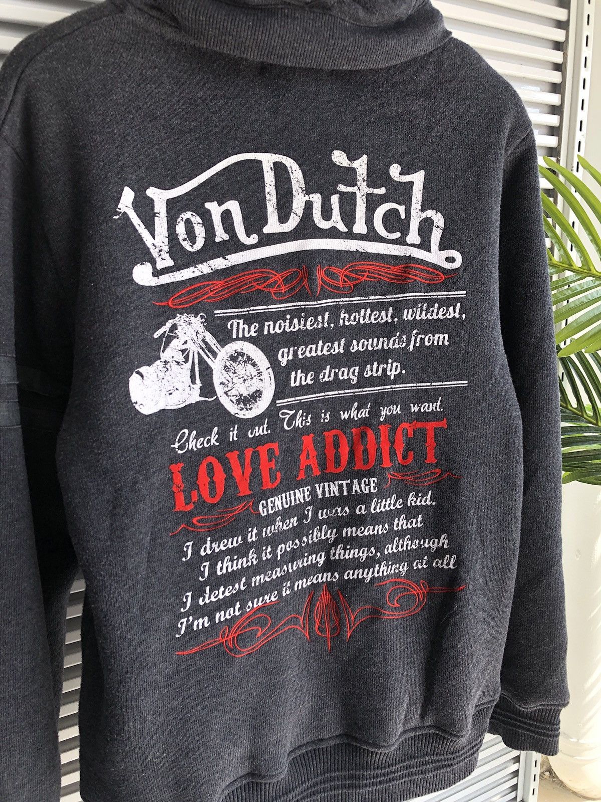 Japanese Brand Von Dutch Love Addict Sherpa Zipper Jacket Hoodie Size US M / EU 48-50 / 2 - 3 Thumbnail