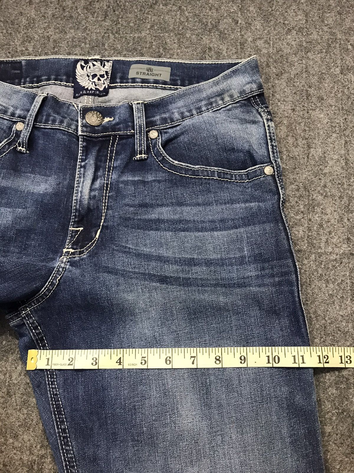 Rock & Republic × Vintage Hype 90s Rock & Republic Jeans Indigo Denim Straight Cut Size US 32 / EU 48 - 14 Thumbnail