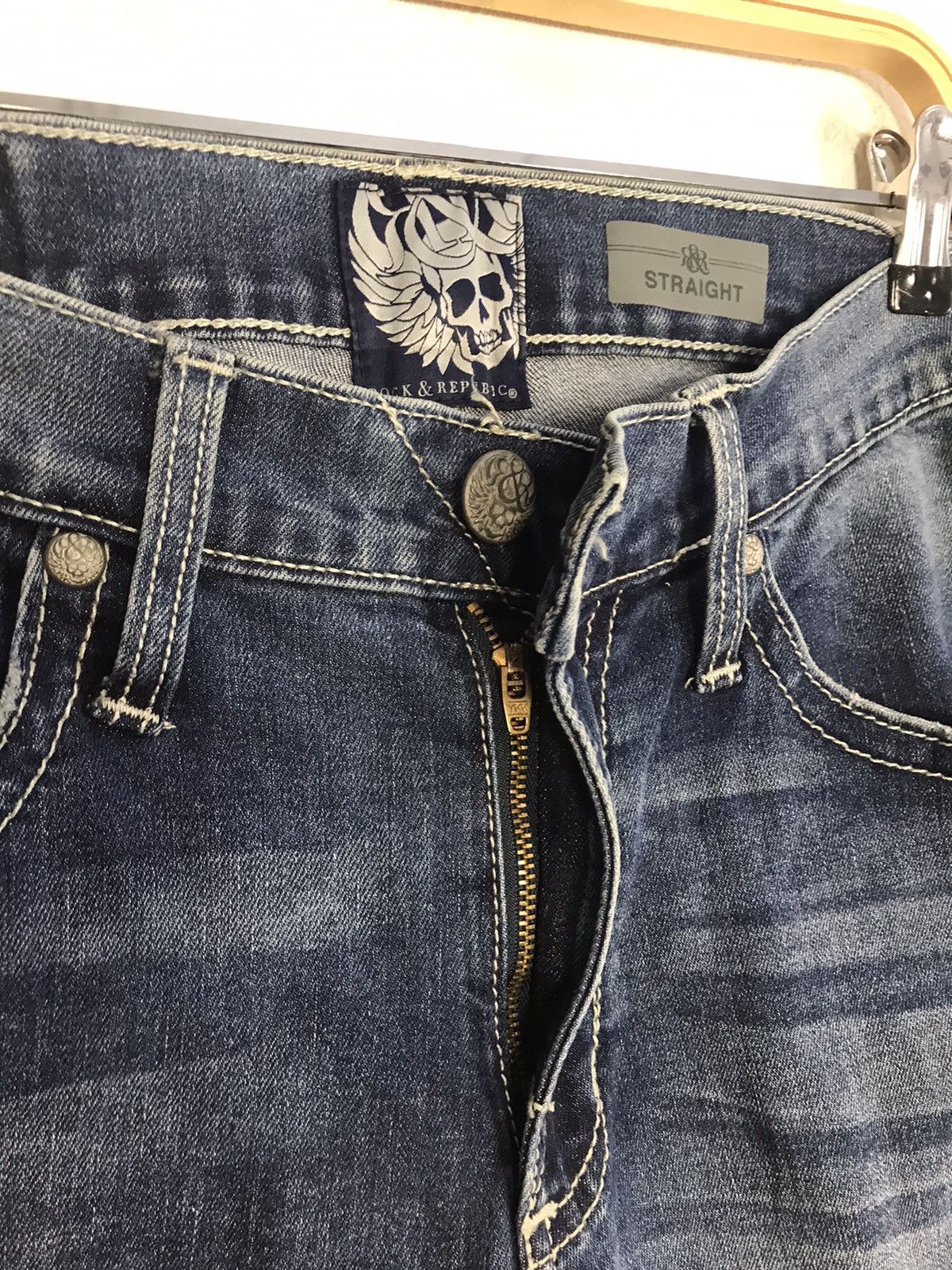 Rock & Republic × Vintage Hype 90s Rock & Republic Jeans Indigo Denim Straight Cut Size US 32 / EU 48 - 6 Thumbnail
