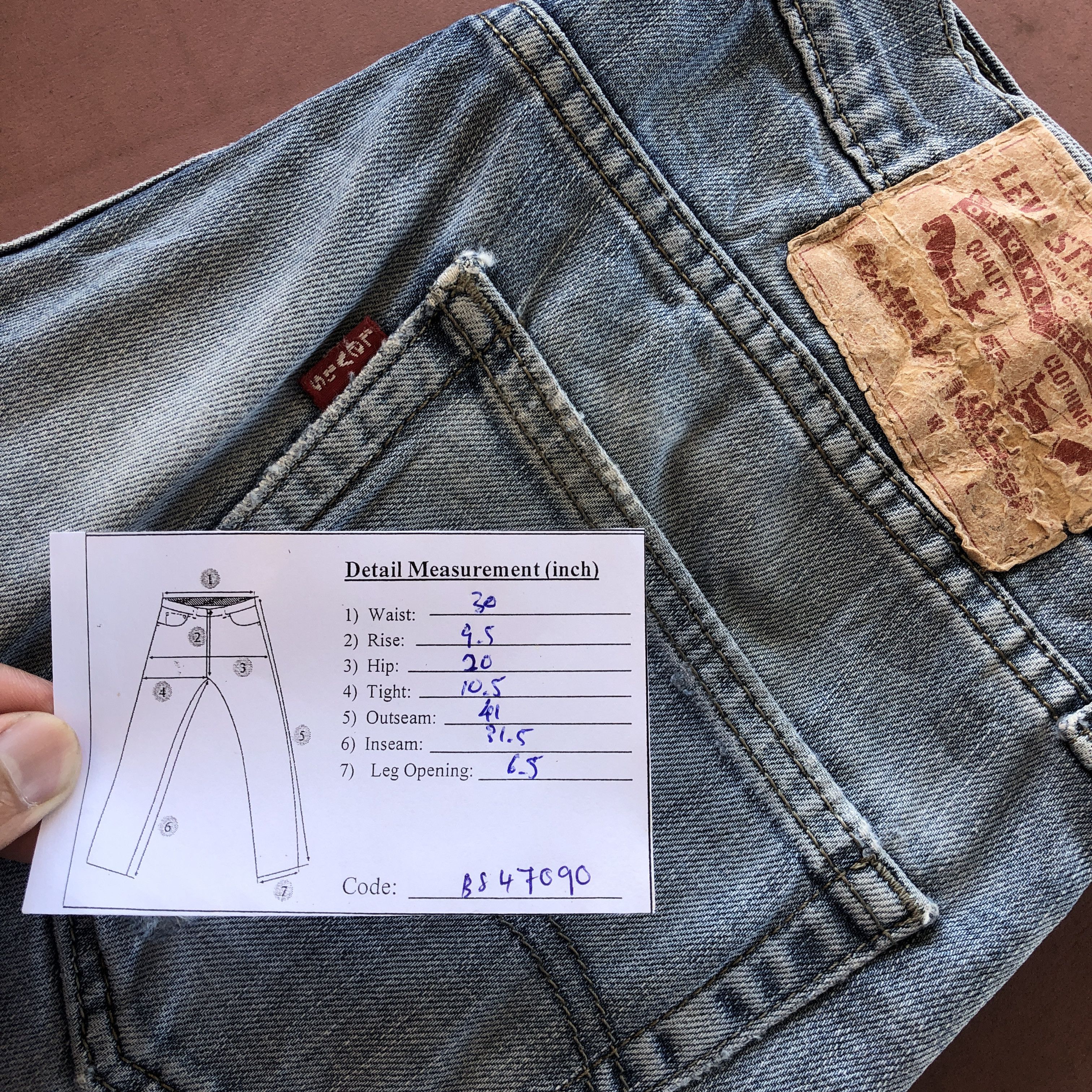 Levi's Vintage Levi's 511 Faded Blue Jeans Slim Tapered Denim Pants Size US 30 / EU 46 - 9 Thumbnail