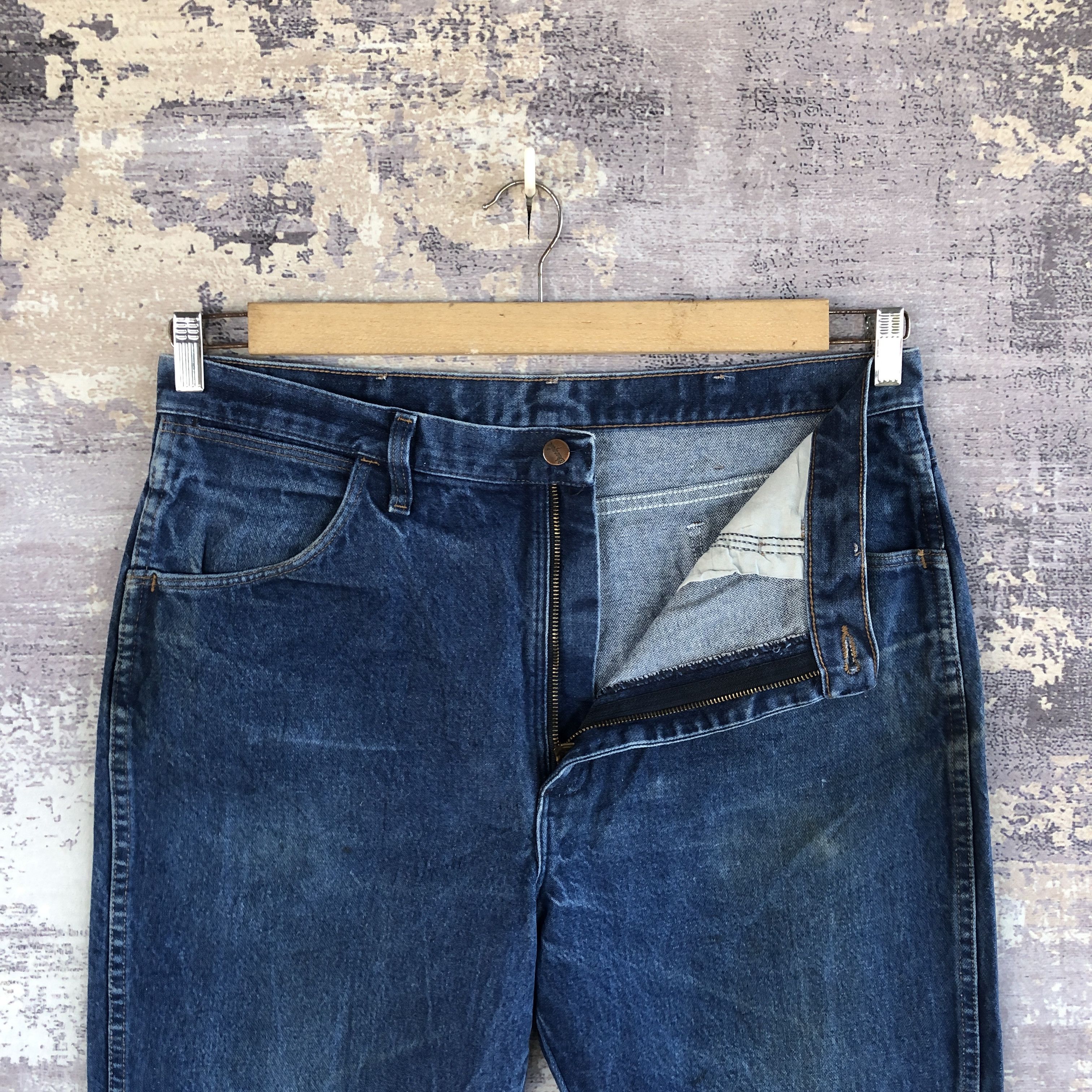 If Six Was Nine × Wrangler Vintage 70s Wrangler Flared Light Wash Distressed Jeans Size US 36 / EU 52 - 6 Thumbnail