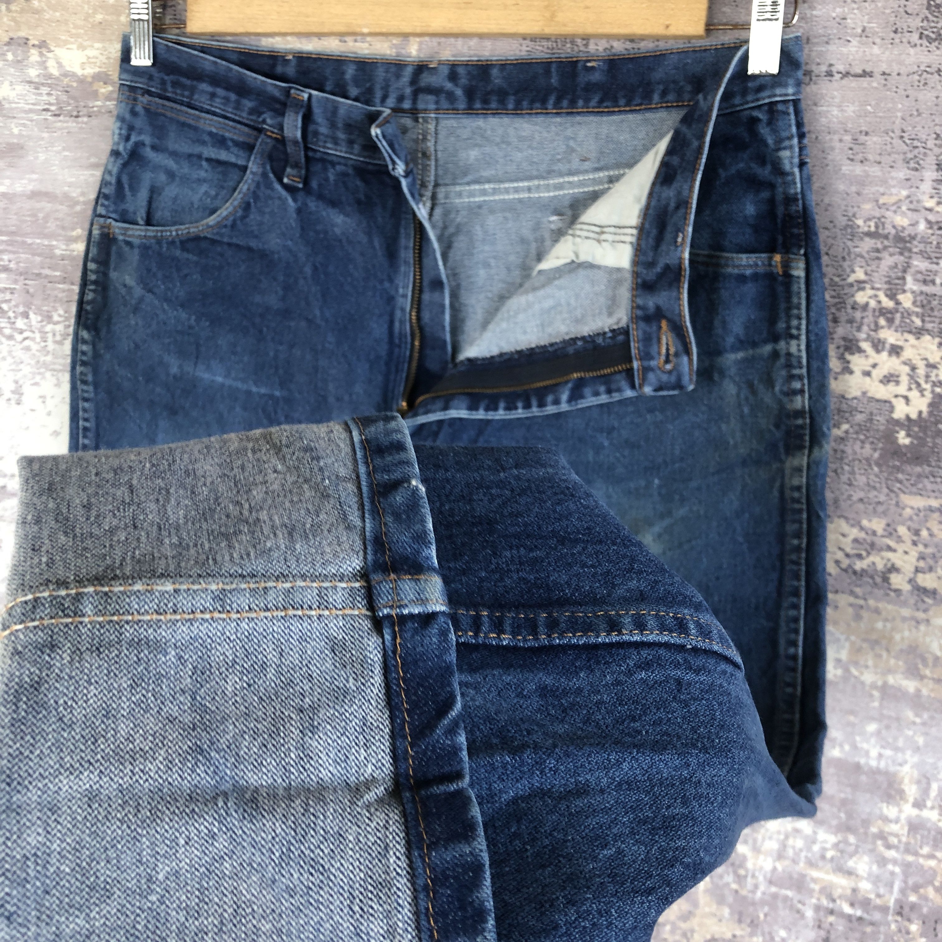 If Six Was Nine × Wrangler Vintage 70s Wrangler Flared Light Wash Distressed Jeans Size US 36 / EU 52 - 8 Thumbnail
