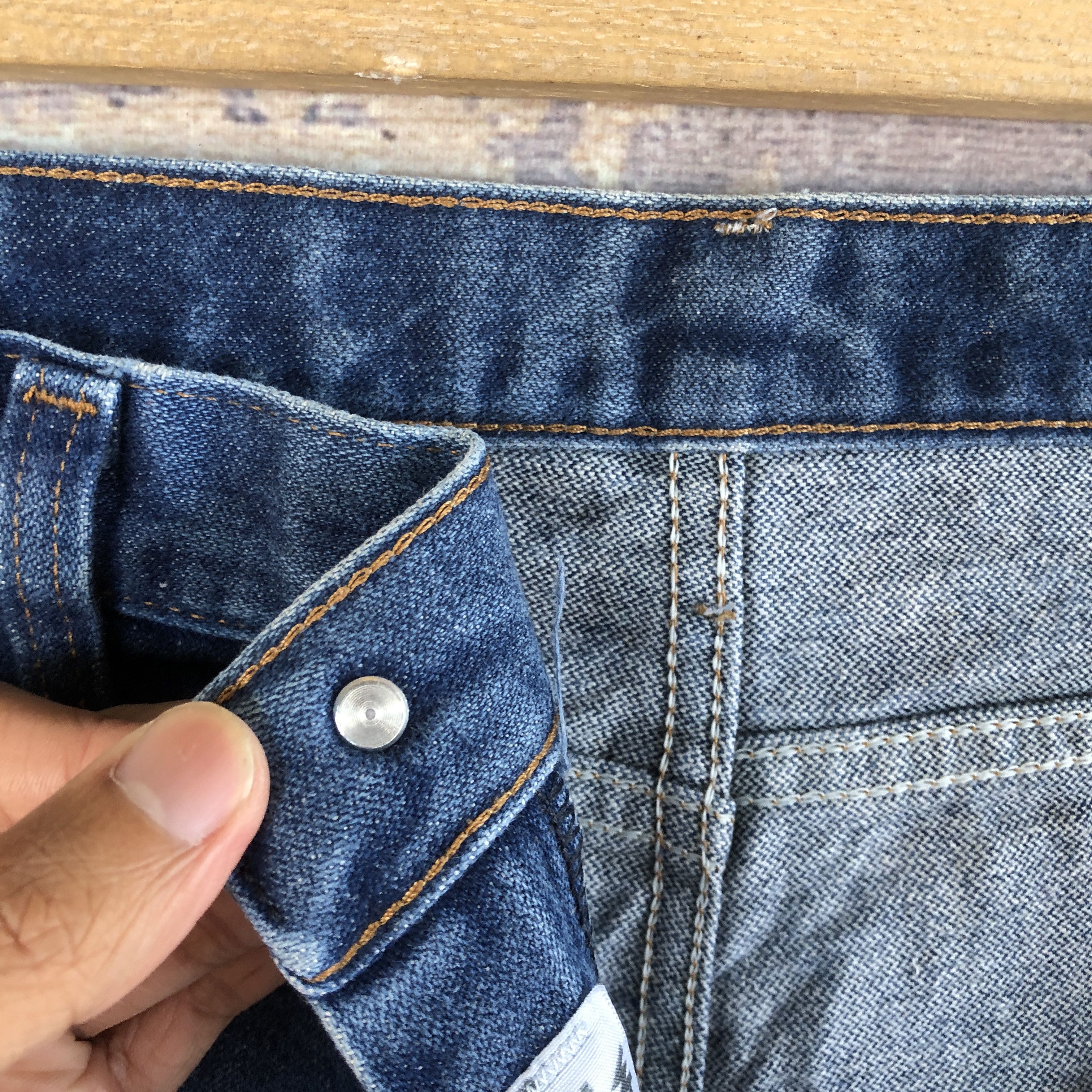If Six Was Nine × Wrangler Vintage 70s Wrangler Flared Light Wash Distressed Jeans Size US 36 / EU 52 - 7 Thumbnail