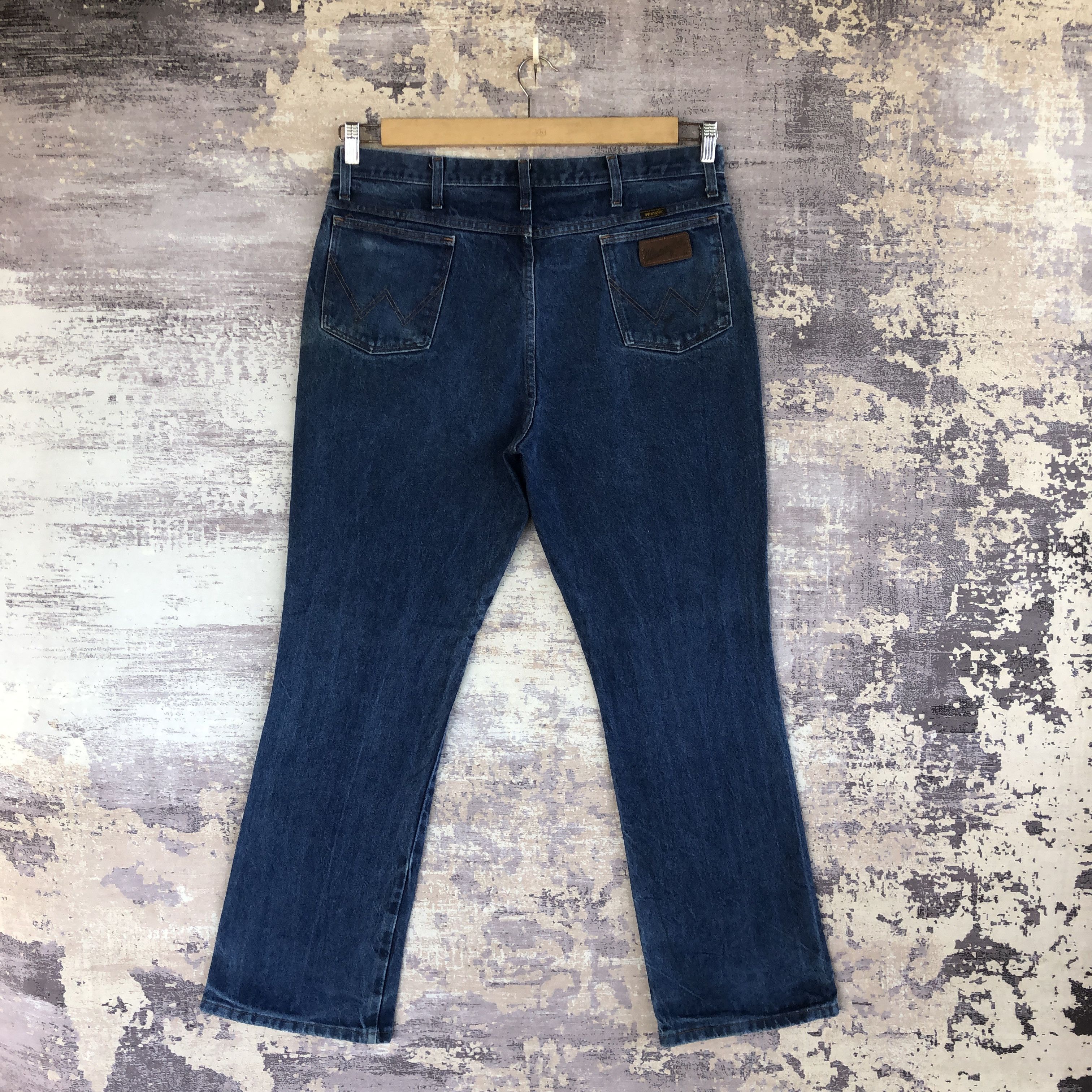 If Six Was Nine × Wrangler Vintage 70s Wrangler Flared Light Wash Distressed Jeans Size US 36 / EU 52 - 2 Thumbnail