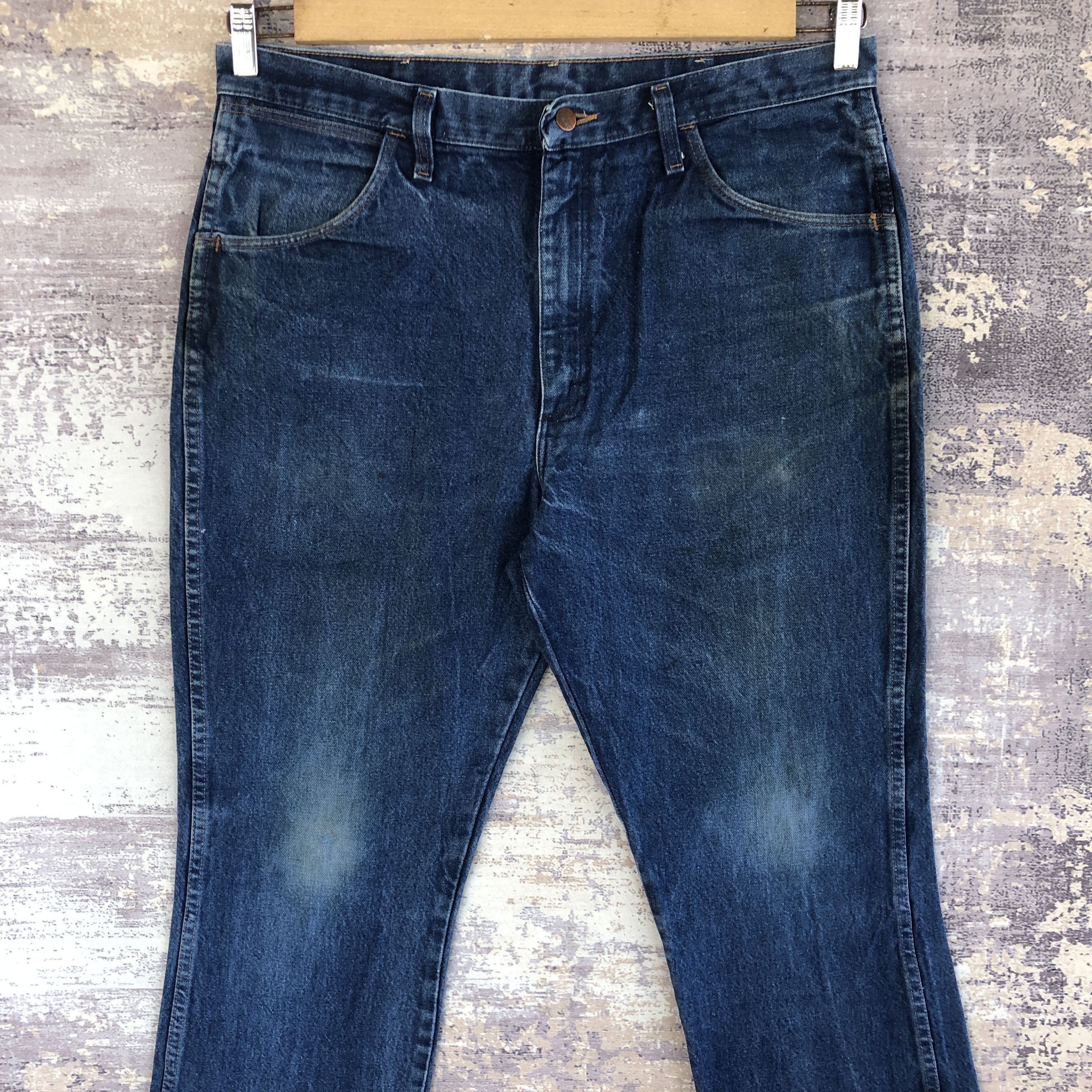If Six Was Nine × Wrangler Vintage 70s Wrangler Flared Light Wash Distressed Jeans Size US 36 / EU 52 - 3 Thumbnail