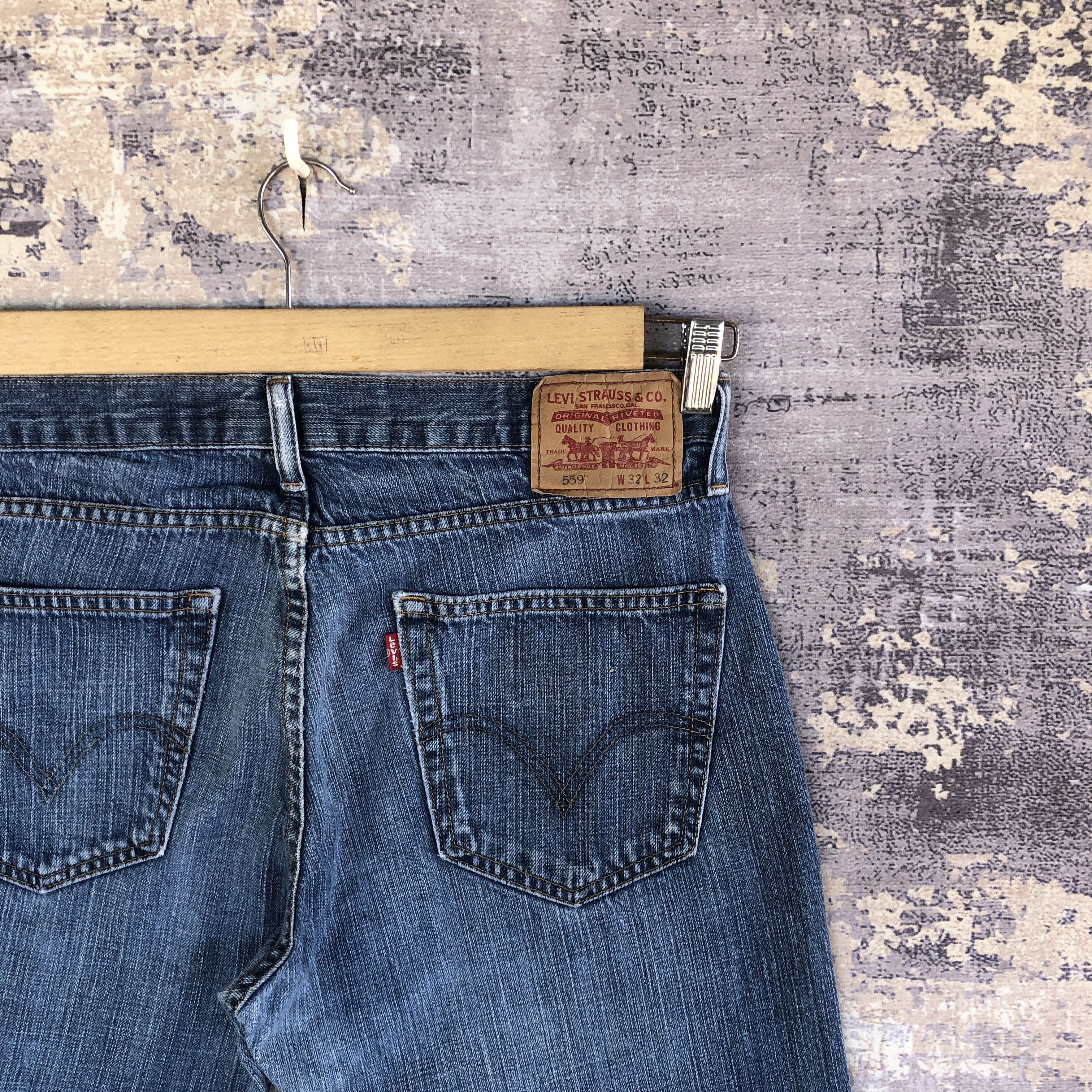 Levi's × Vintage Vintage Levis 559 Straight Cut Faded Blue Jeans Levi's Denim Size US 34 / EU 50 - 5 Thumbnail