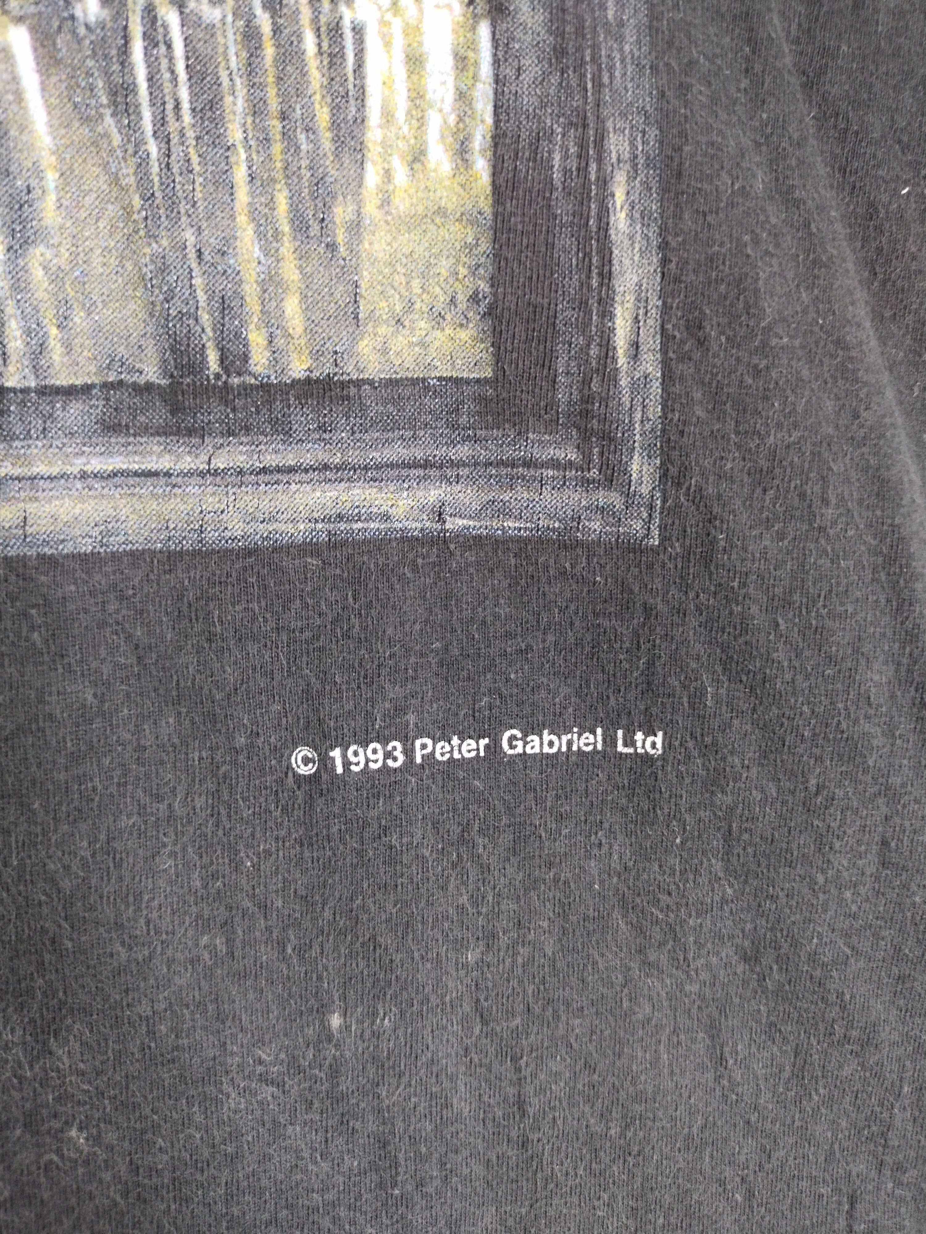 Band Tees VINTAGE 90s PETER GABRIEL US TOUR SHIRT TEE Size US L / EU 52-54 / 3 - 6 Thumbnail