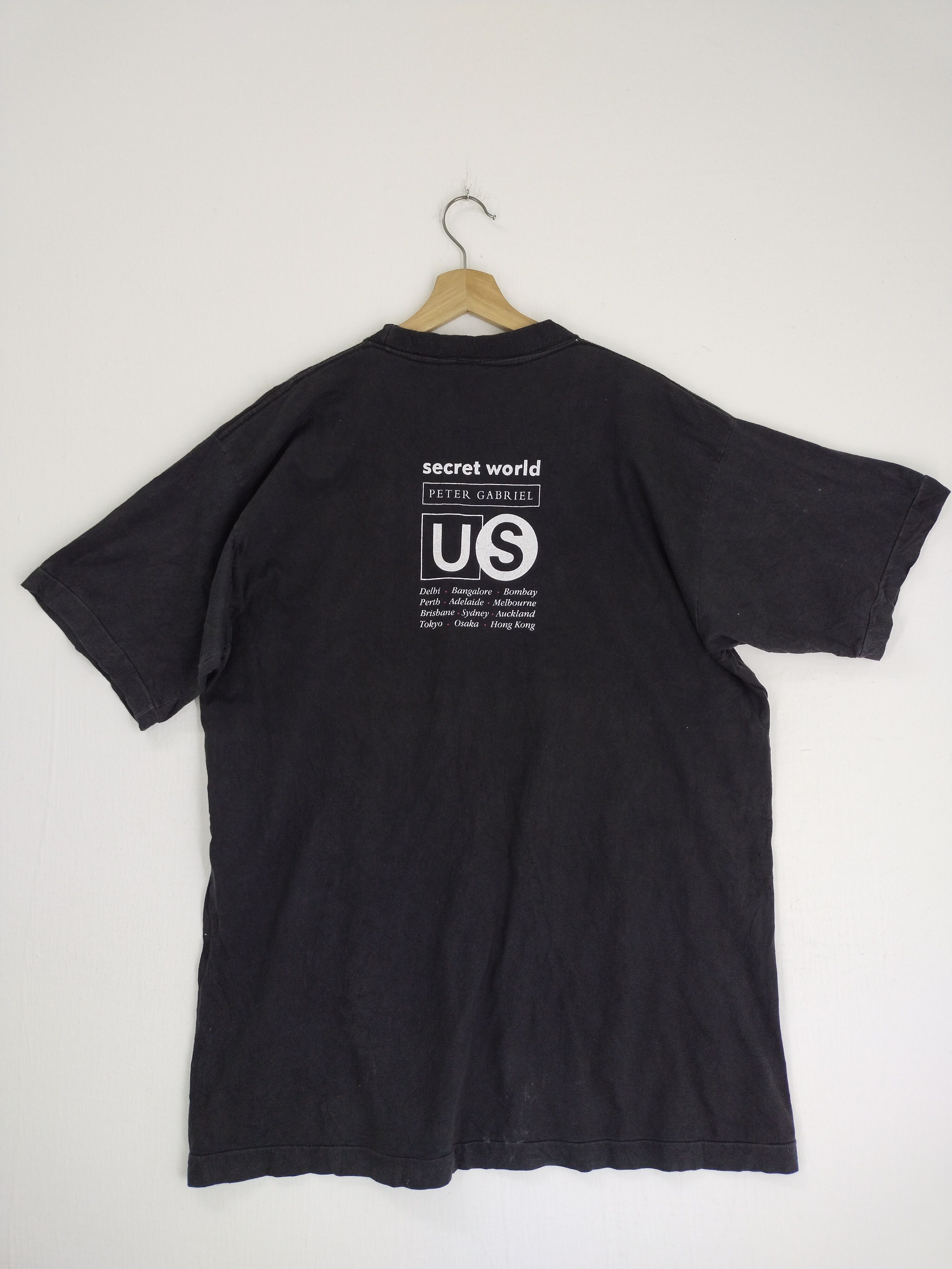 Band Tees VINTAGE 90s PETER GABRIEL US TOUR SHIRT TEE Size US L / EU 52-54 / 3 - 8 Thumbnail