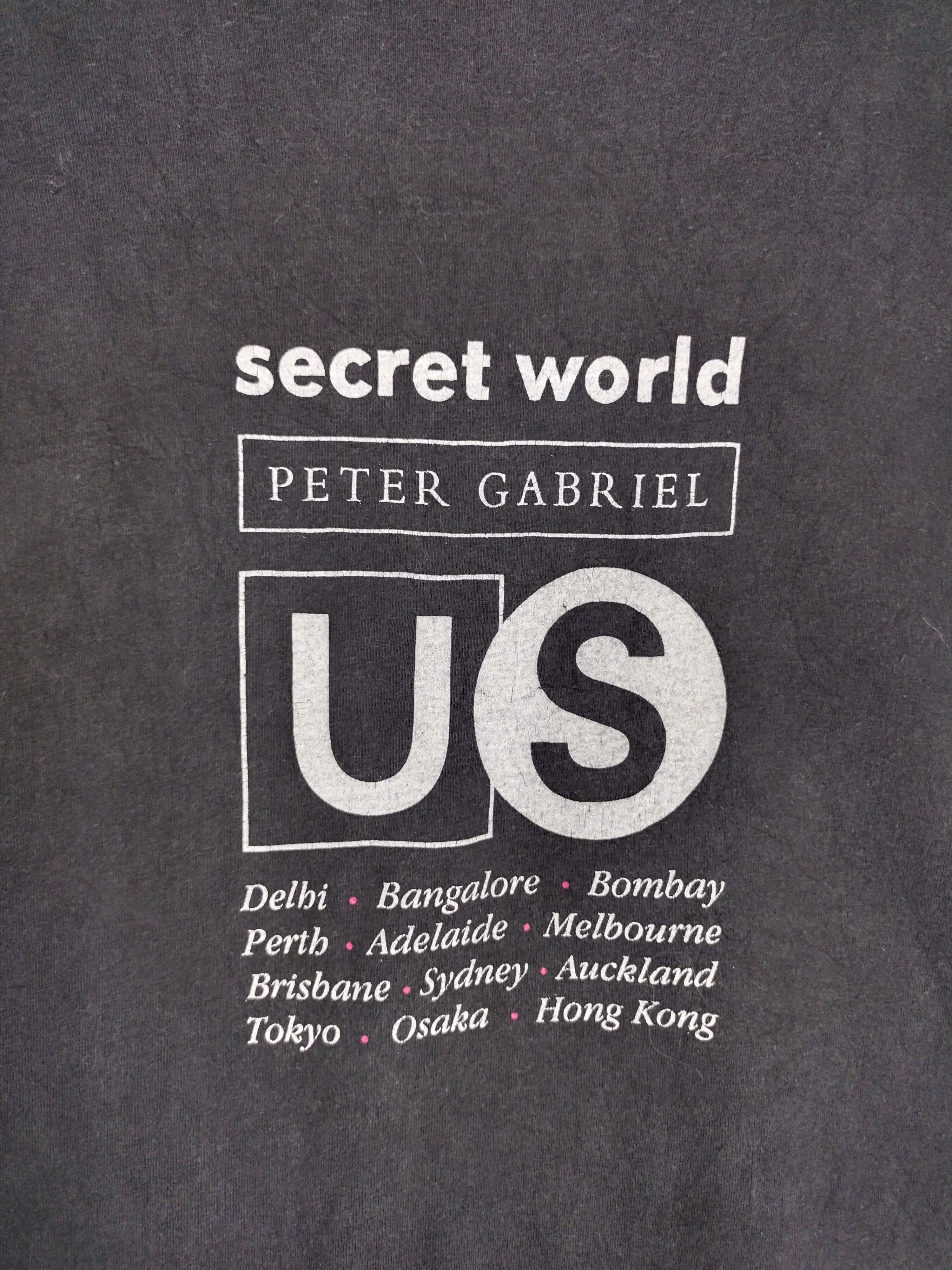 Band Tees VINTAGE 90s PETER GABRIEL US TOUR SHIRT TEE Size US L / EU 52-54 / 3 - 9 Thumbnail