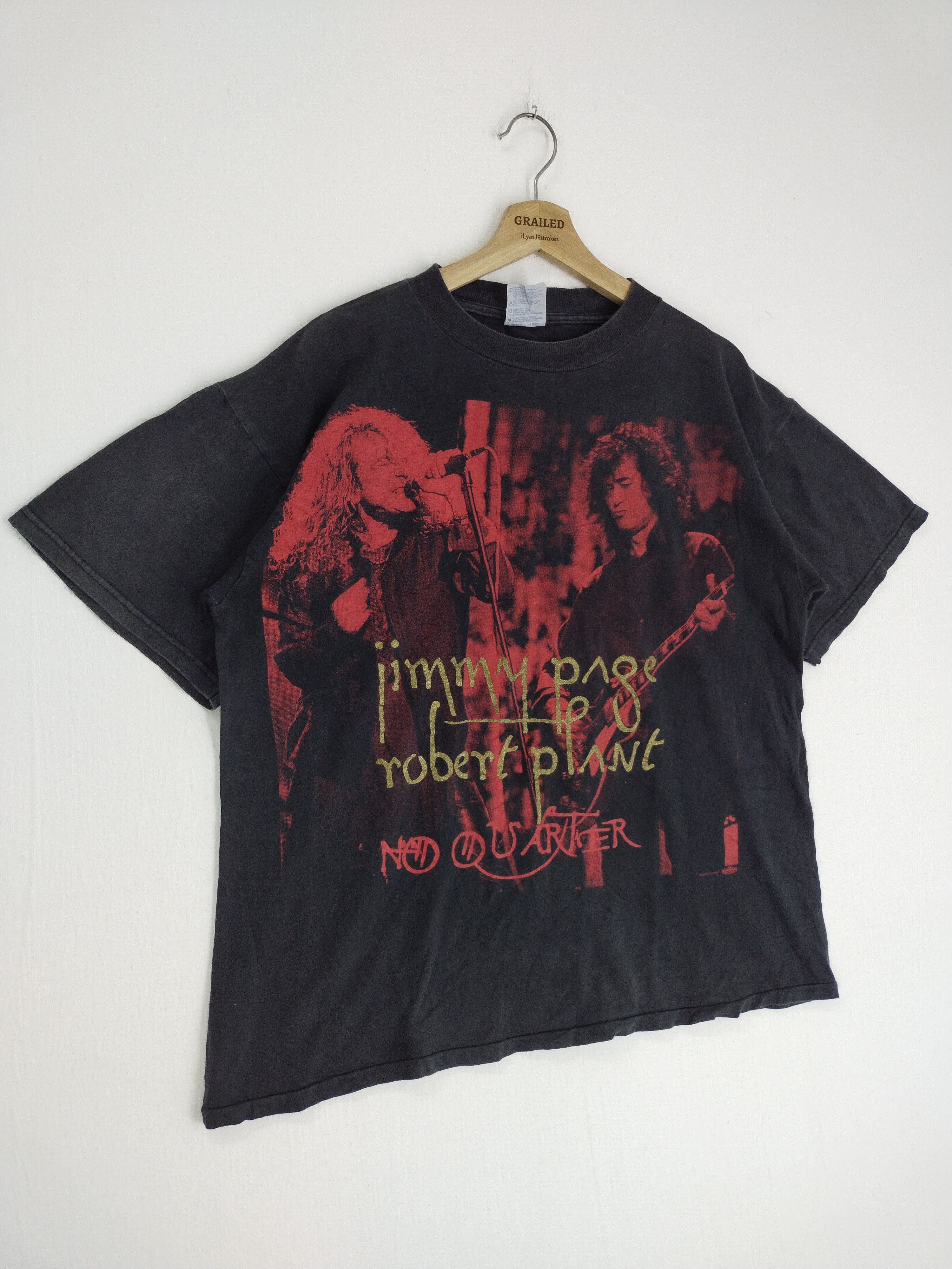 Band Tees VINTAGE 90s JIMMY PAGE & ROBERT PLANT SHIRT TEE Size US L / EU 52-54 / 3 - 2 Thumbnail