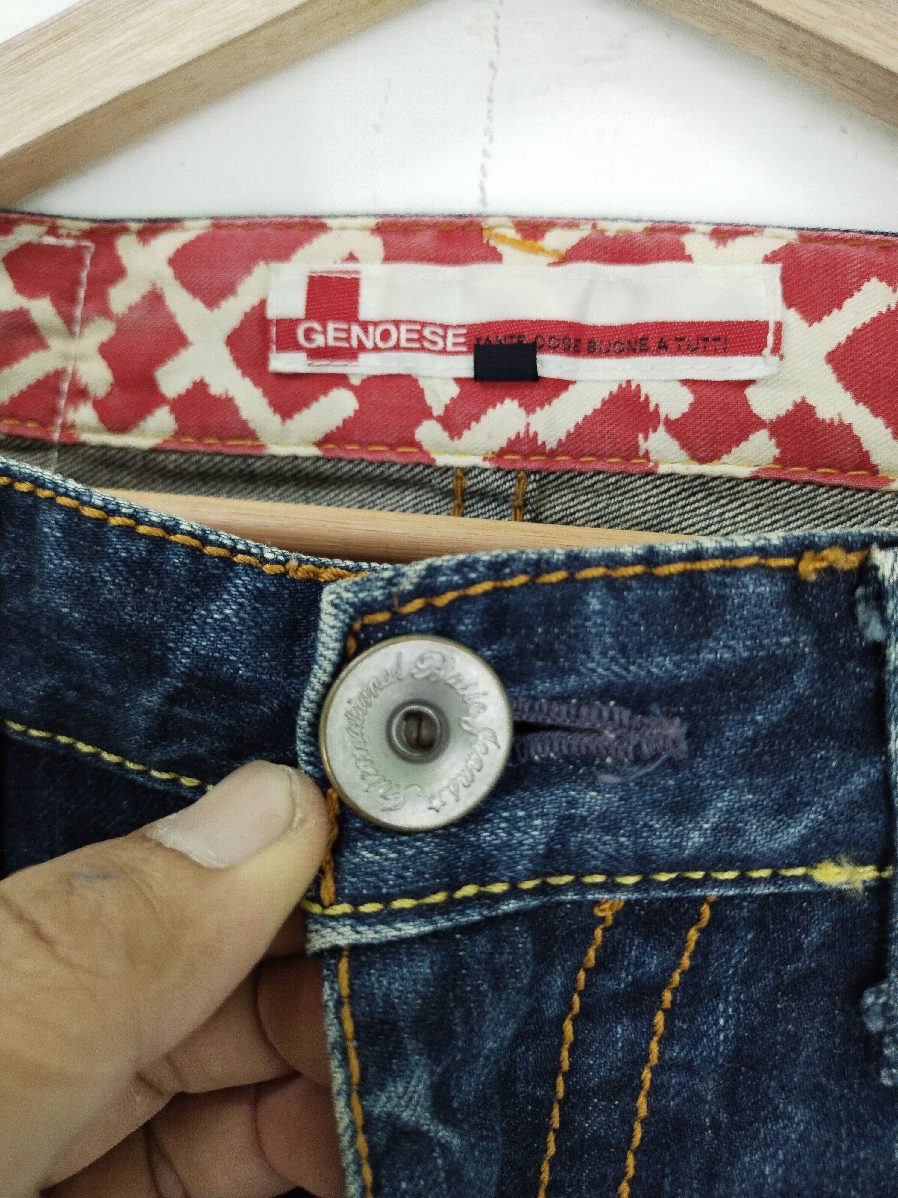 Japanese Brand VINTAGE GENOESE STREETWEAR JAPANESE JEANS Size US 33 - 4 Thumbnail