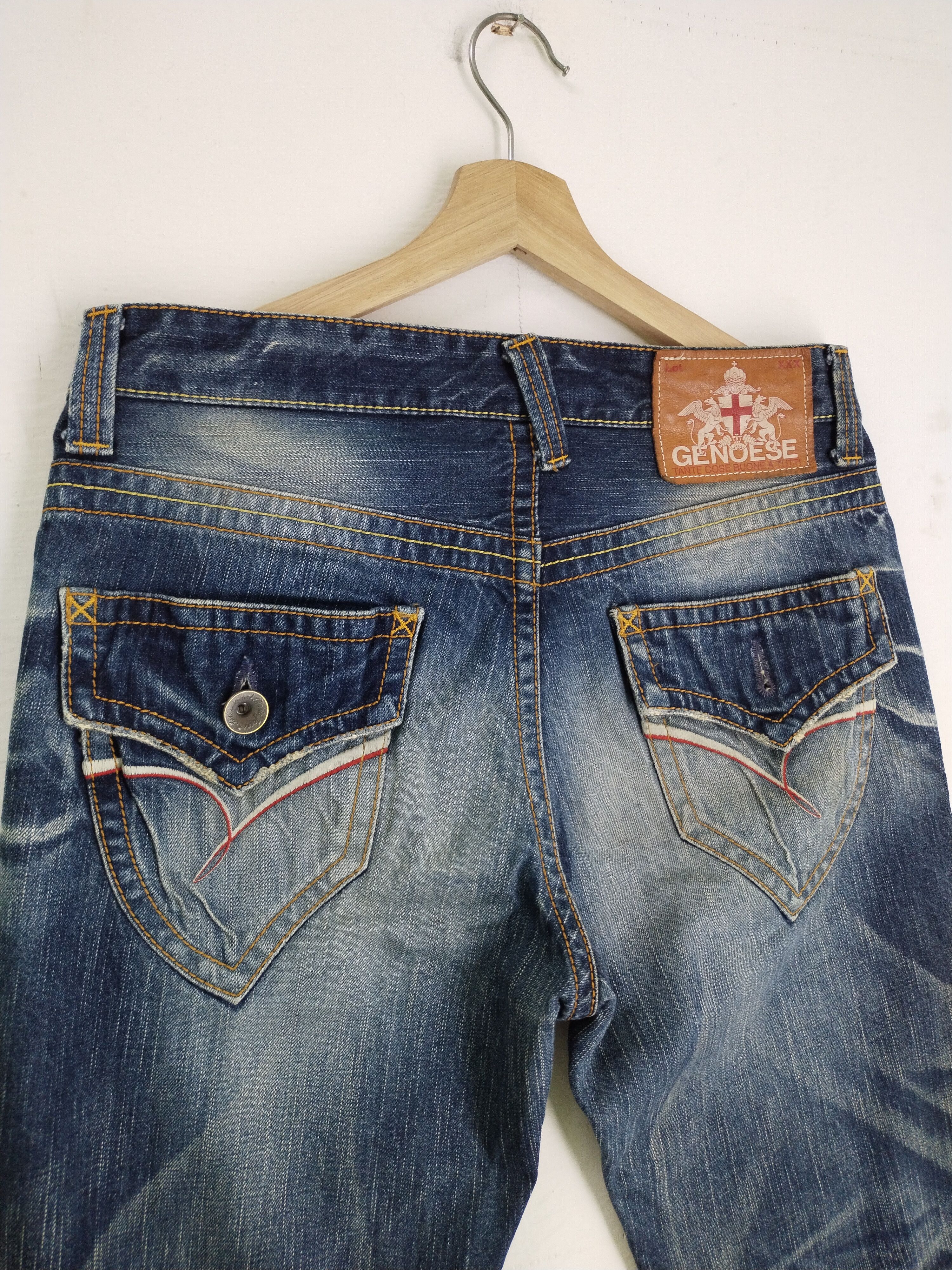 Japanese Brand VINTAGE GENOESE STREETWEAR JAPANESE JEANS Size US 33 - 8 Thumbnail