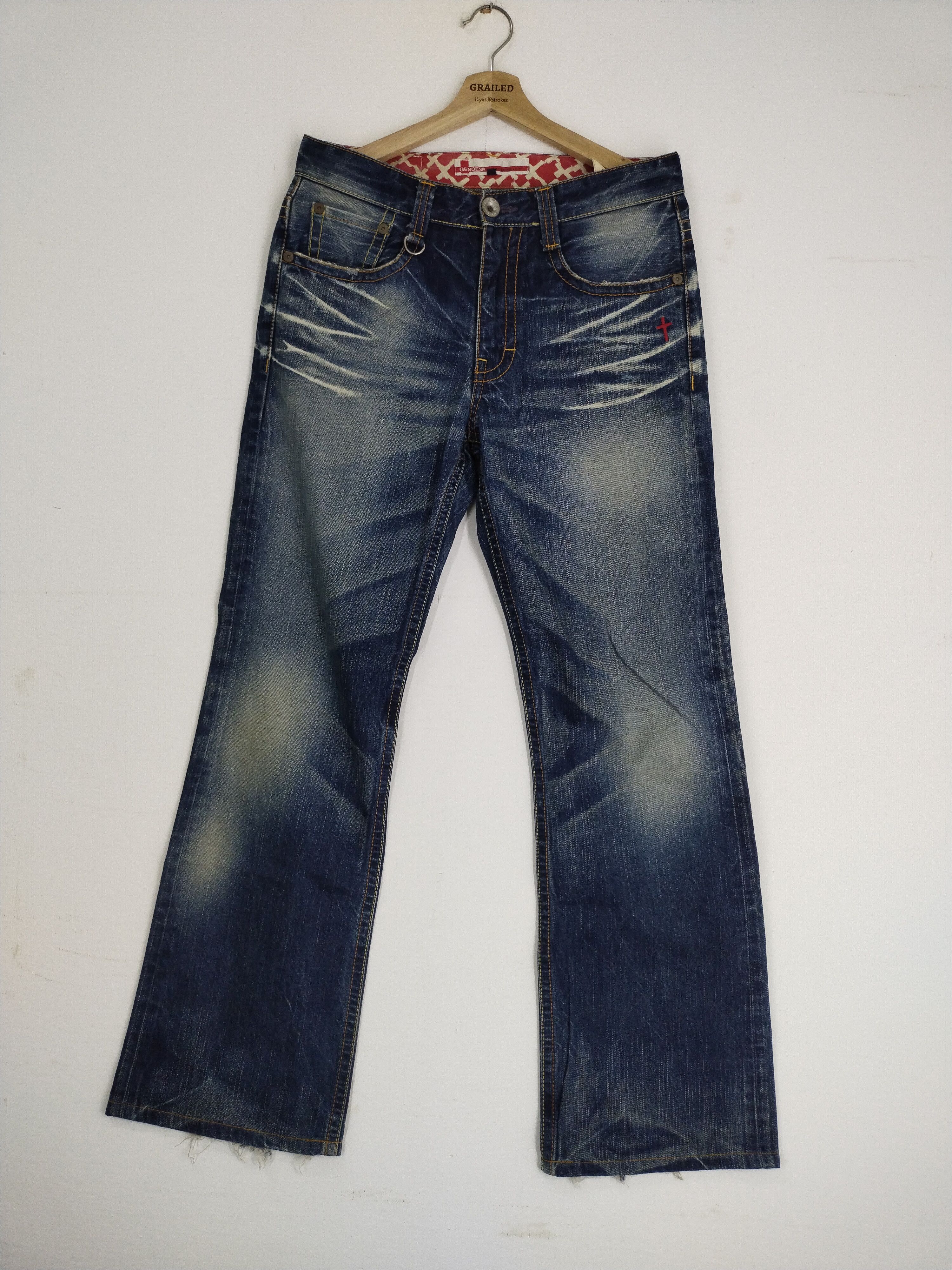 Japanese Brand VINTAGE GENOESE STREETWEAR JAPANESE JEANS Size US 33 - 1 Thumbnail