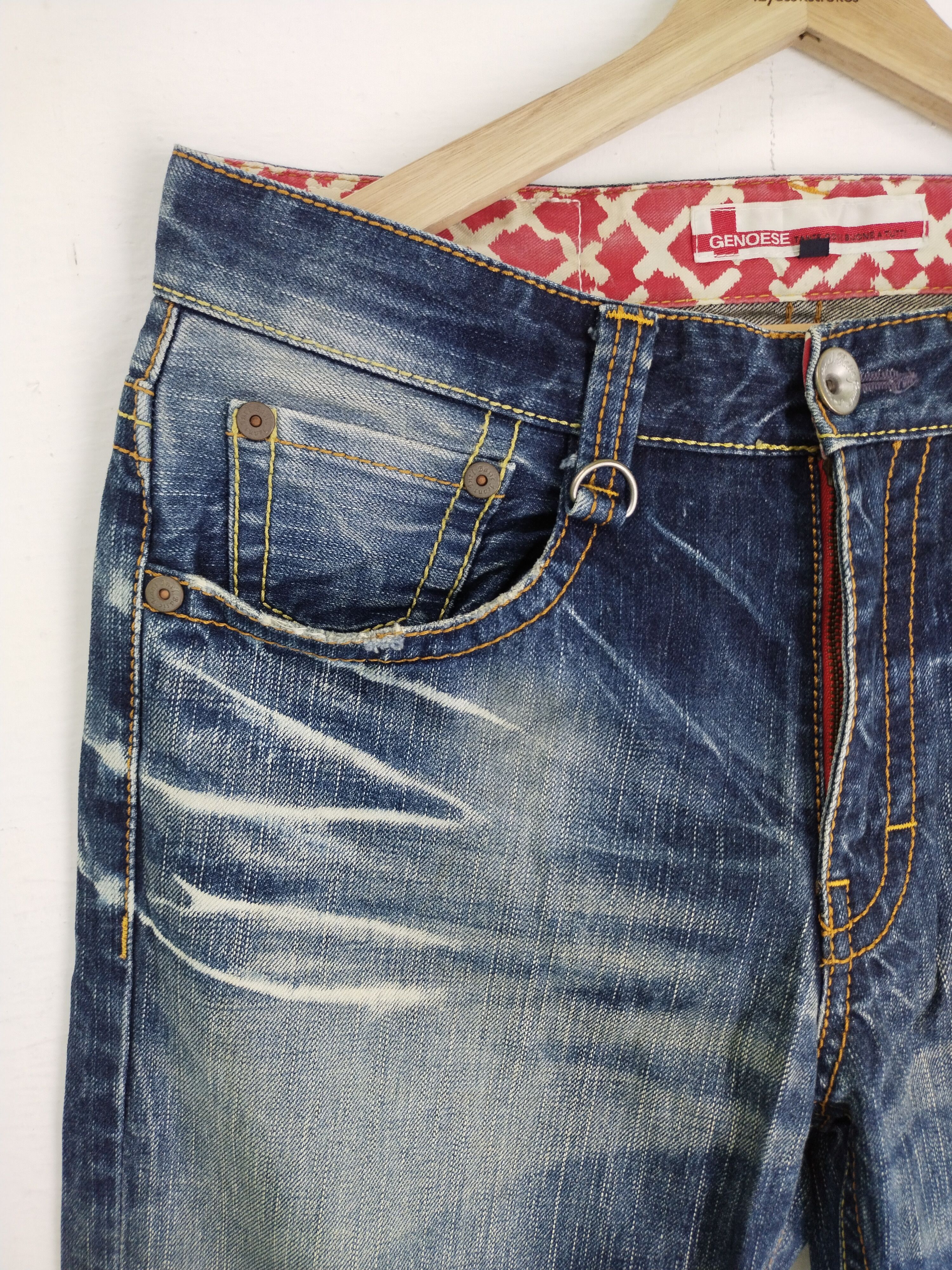 Japanese Brand VINTAGE GENOESE STREETWEAR JAPANESE JEANS Size US 33 - 3 Thumbnail