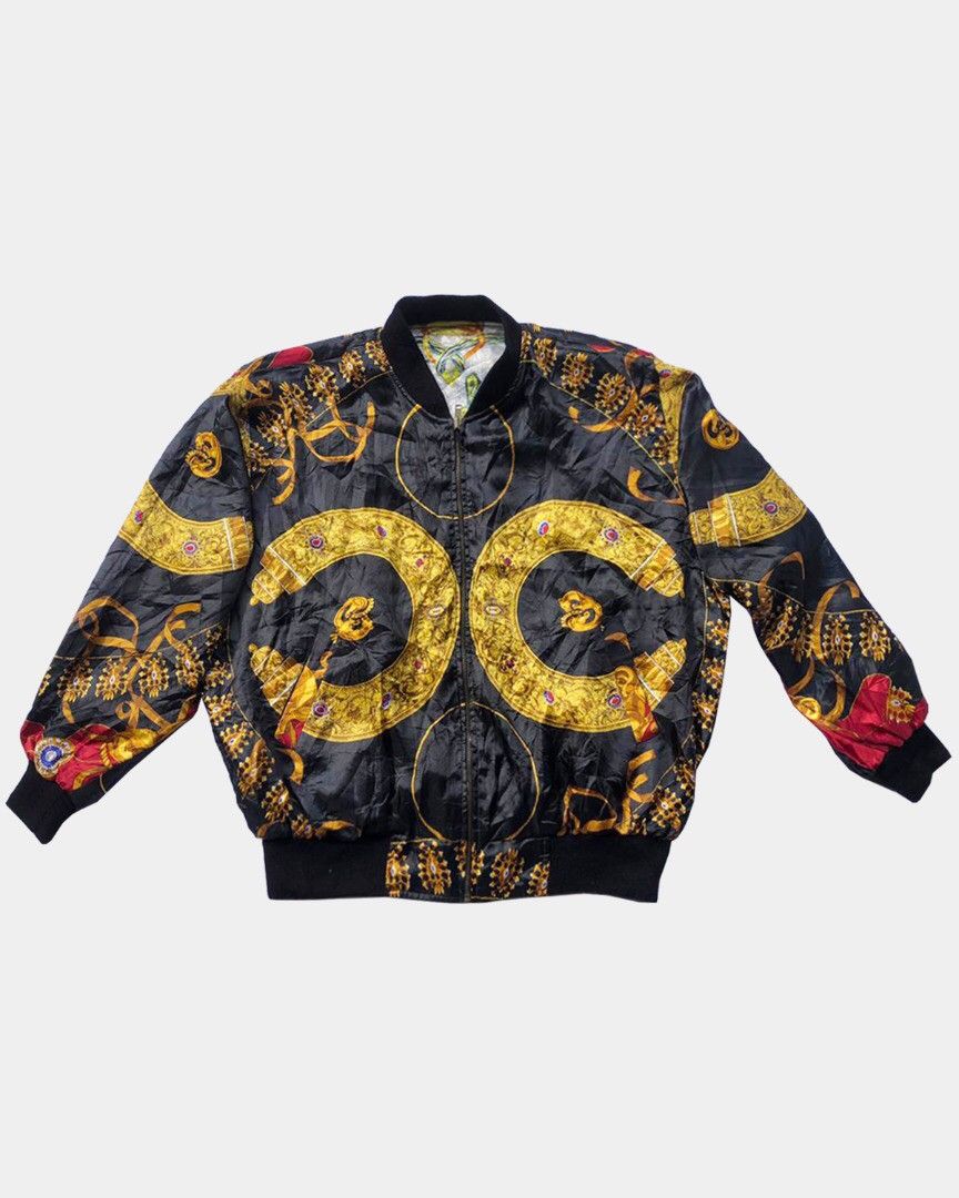 Other ⚡️Reversible Satin Bomber Inspired VERSACE BOROQUE Sz L Size US L / EU 52-54 / 3 - 1 Thumbnail