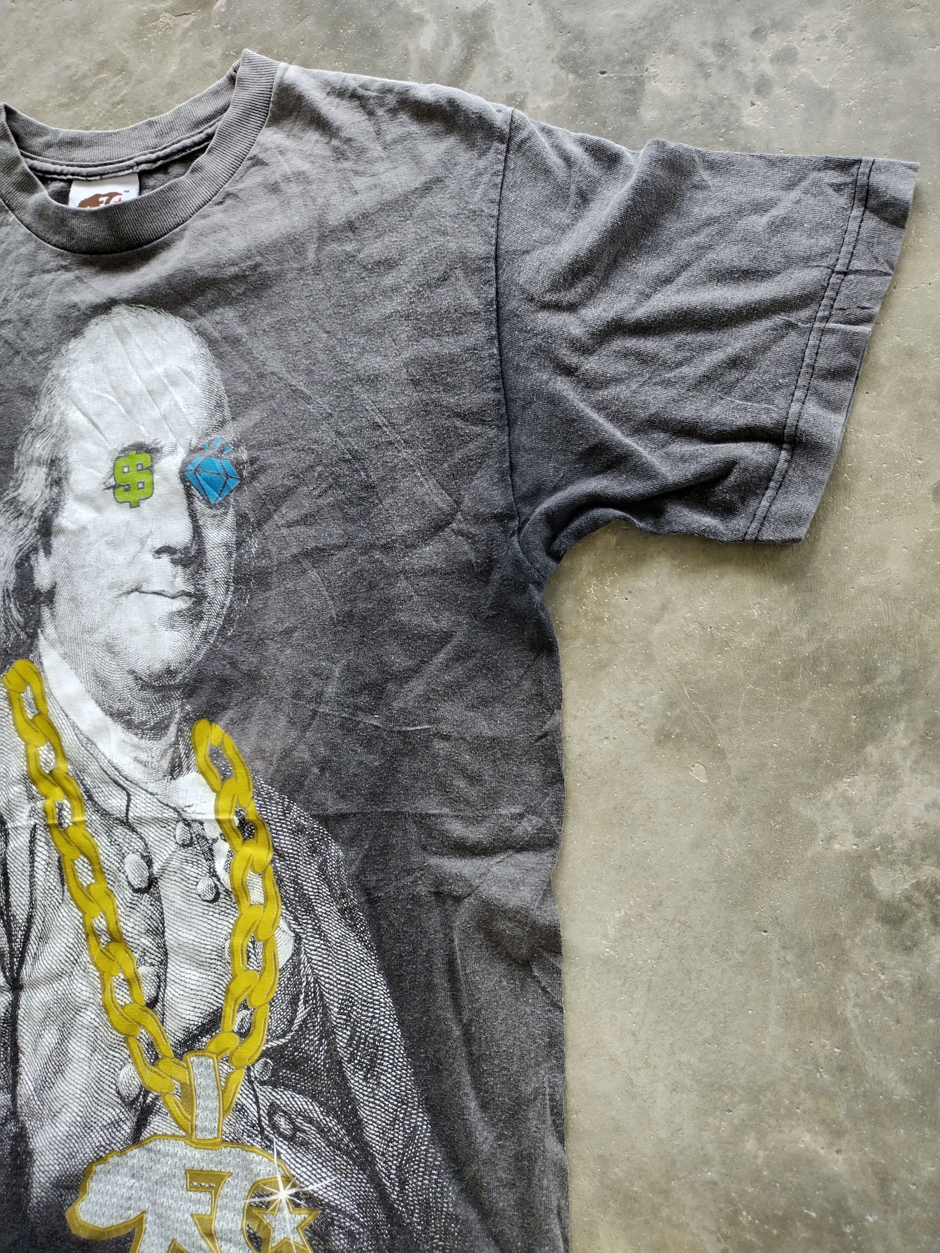 Vintage Vintage Ben Franklin Fabricali Sun Faded Shirt Tee Size US M / EU 48-50 / 2 - 11 Thumbnail