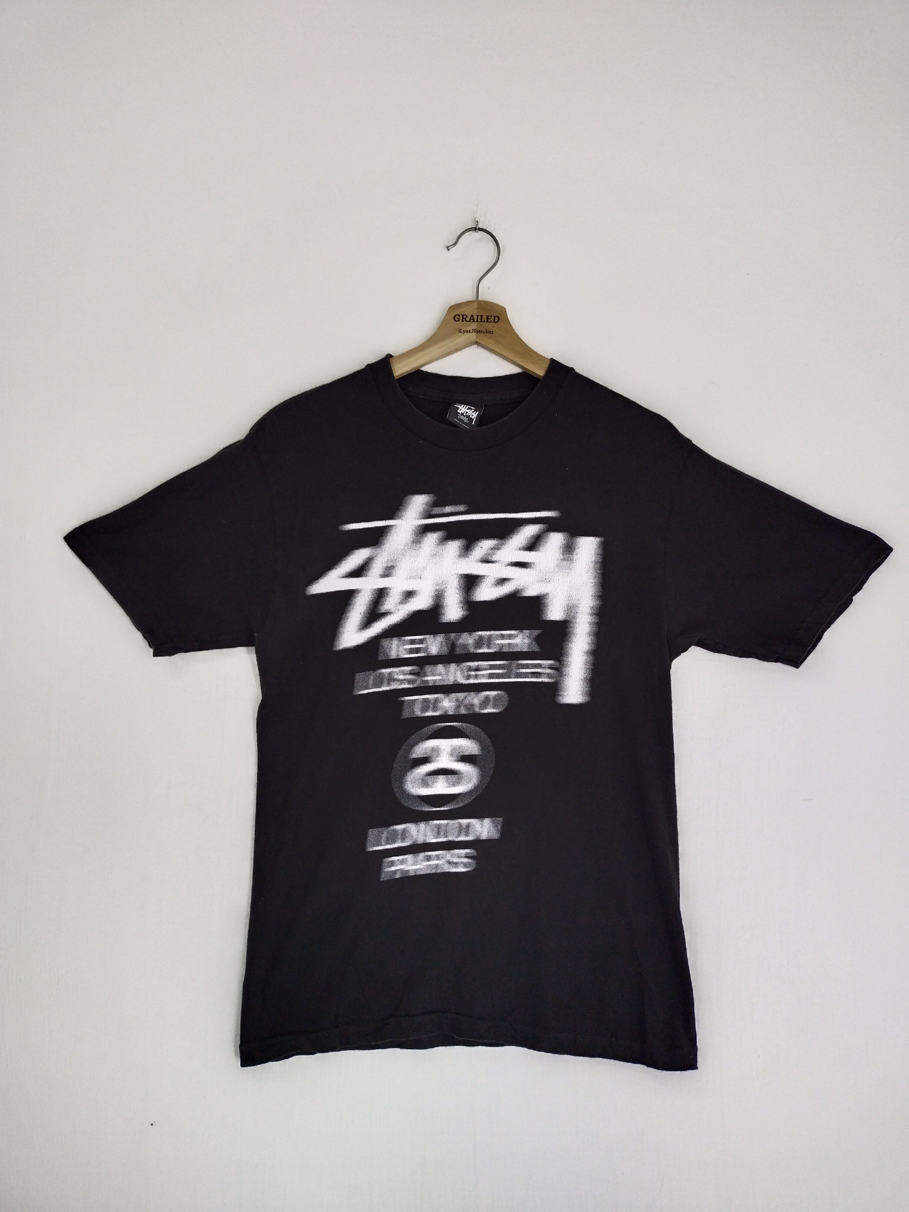 Stussy VINTAGE STUSSY BLUR PRINT SHIRT TEE | Grailed