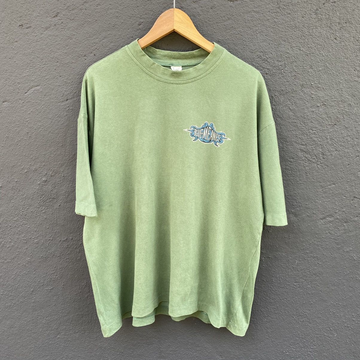 Vintage Thrashed Faded Vintage 90s Blue Meanies ERD GRUNGE TEE Size US XL / EU 56 / 4 - 2 Thumbnail